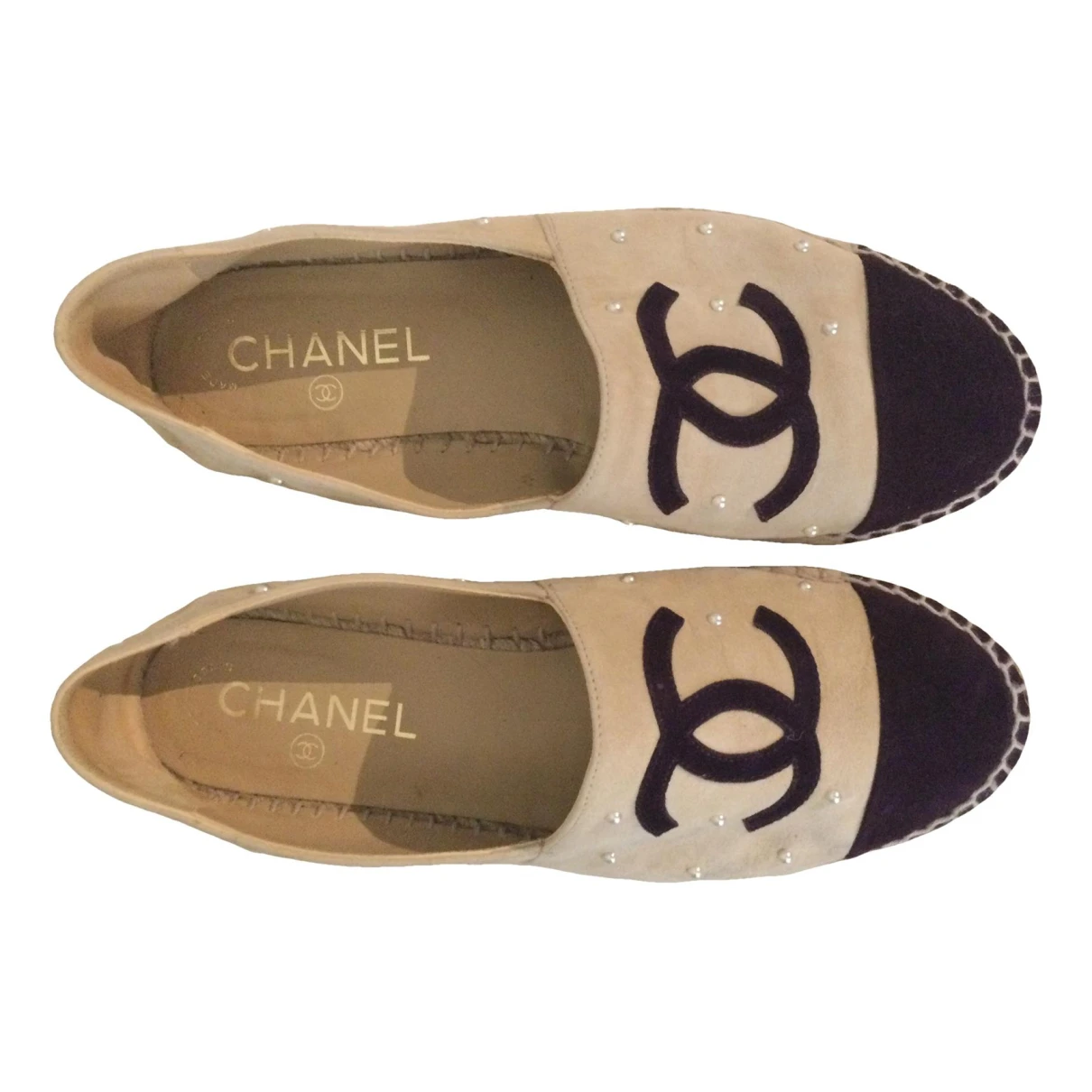 Pre-owned Chanel Espadrilles In Beige