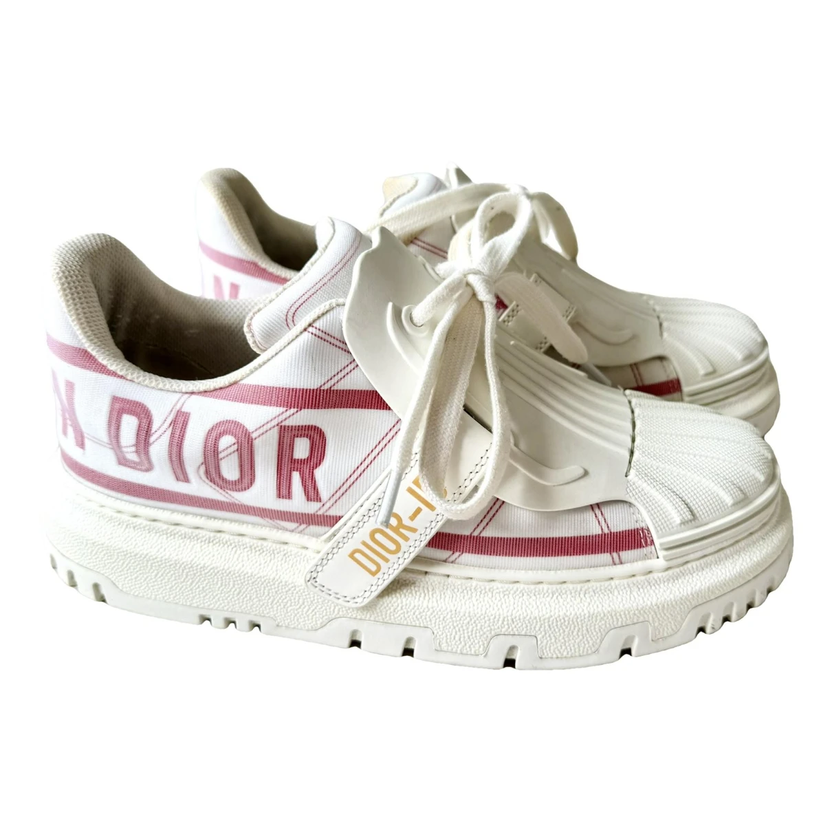 Pre-owned Dior -id Cloth Trainers In White