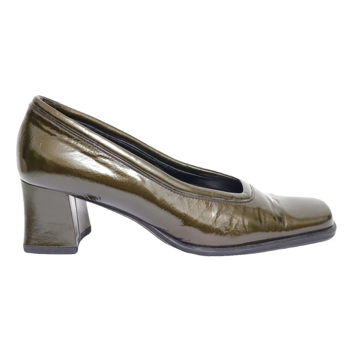 Pre-owned Pierre Cardin Patent Leather Heels In Green