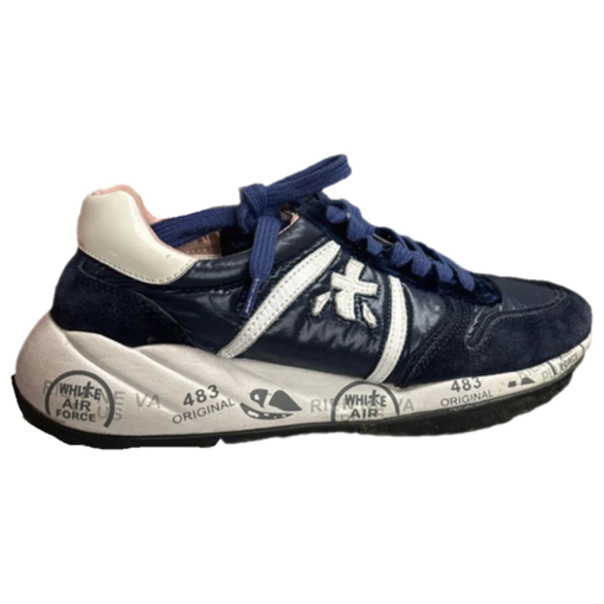 Pre-owned Premiata Leather Trainers In Blue