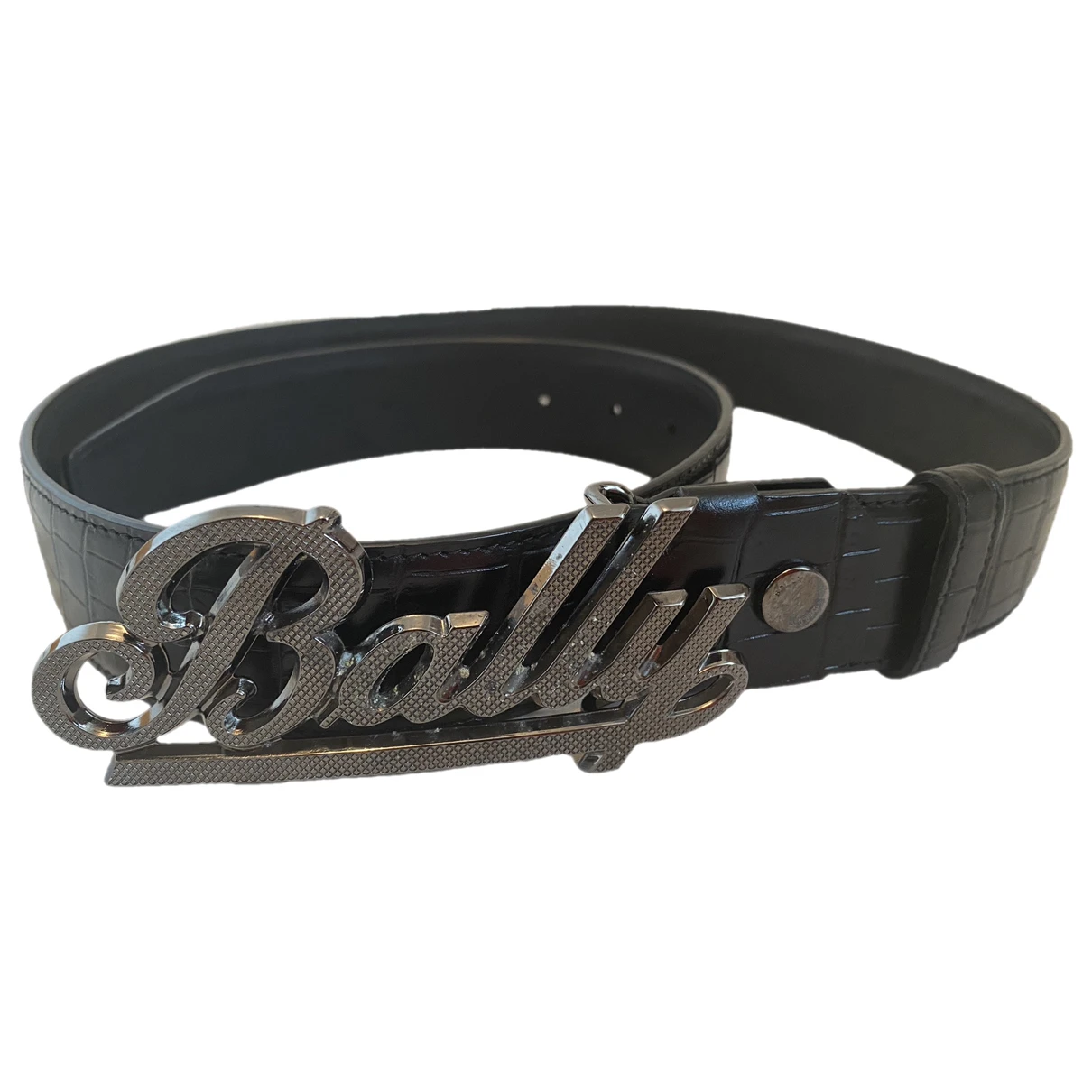 Pre-owned Bally Leather Belt In Black