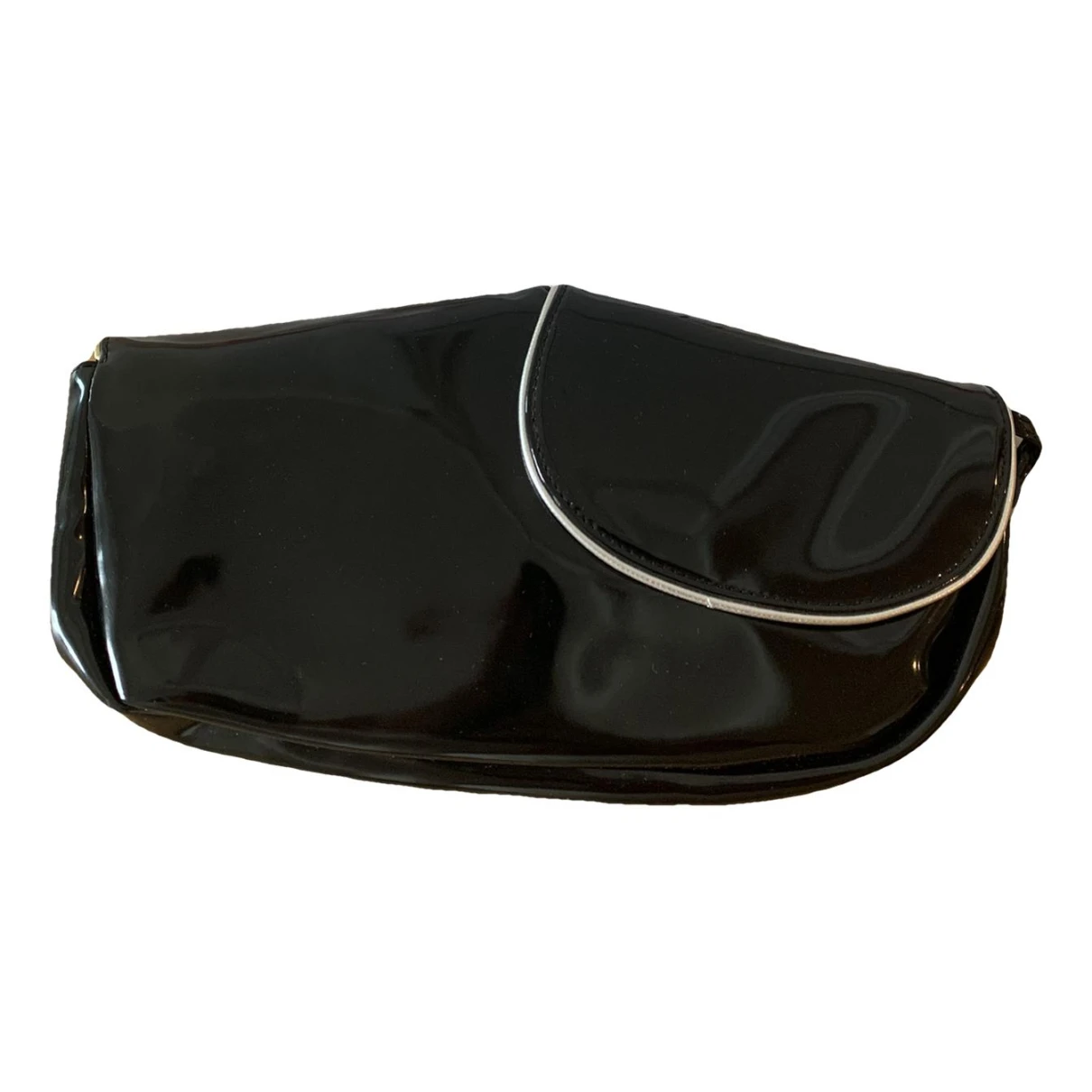 Pre-owned See By Chloé Patent Leather Clutch Bag In Black