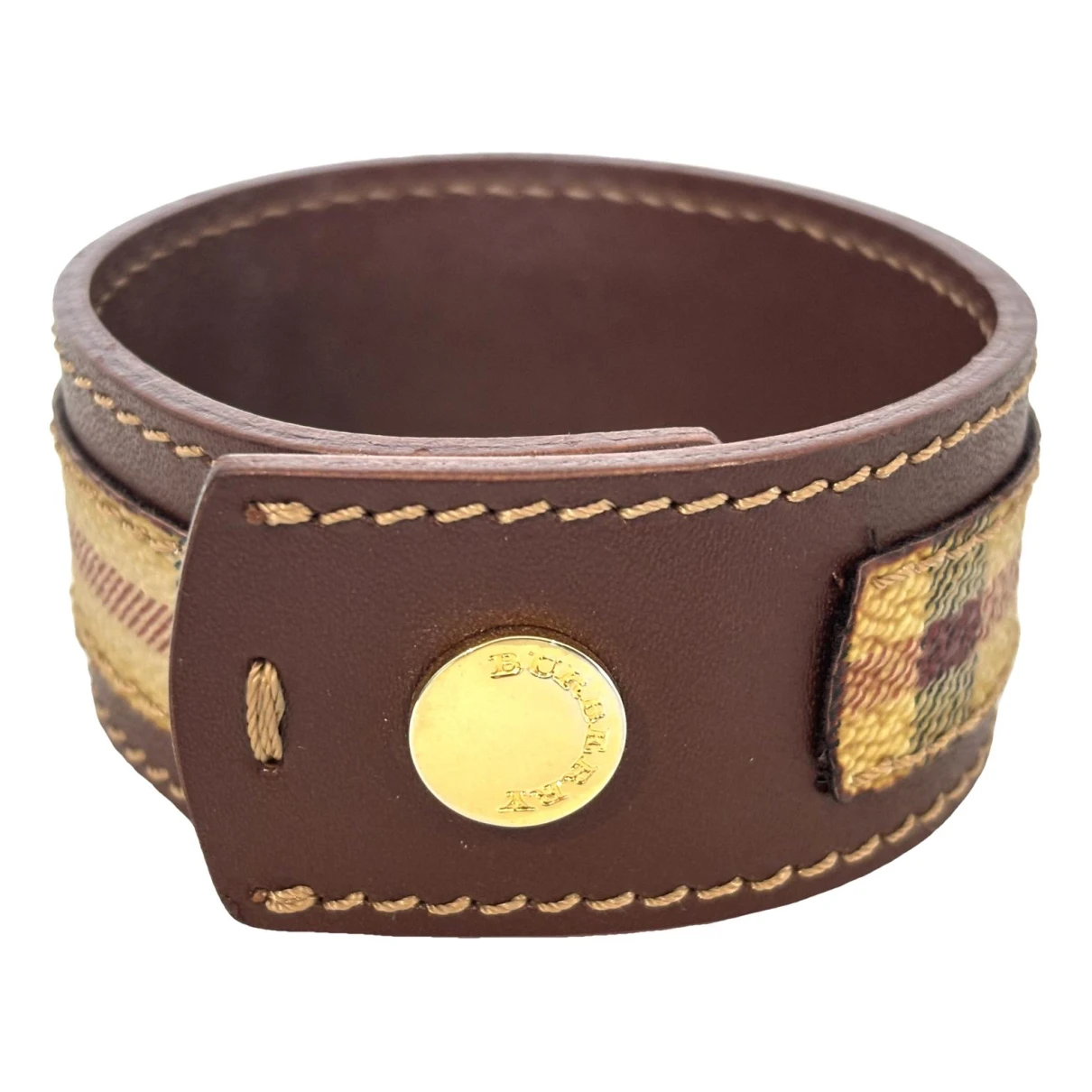 Pre-owned Burberry Leather Bracelet In Brown