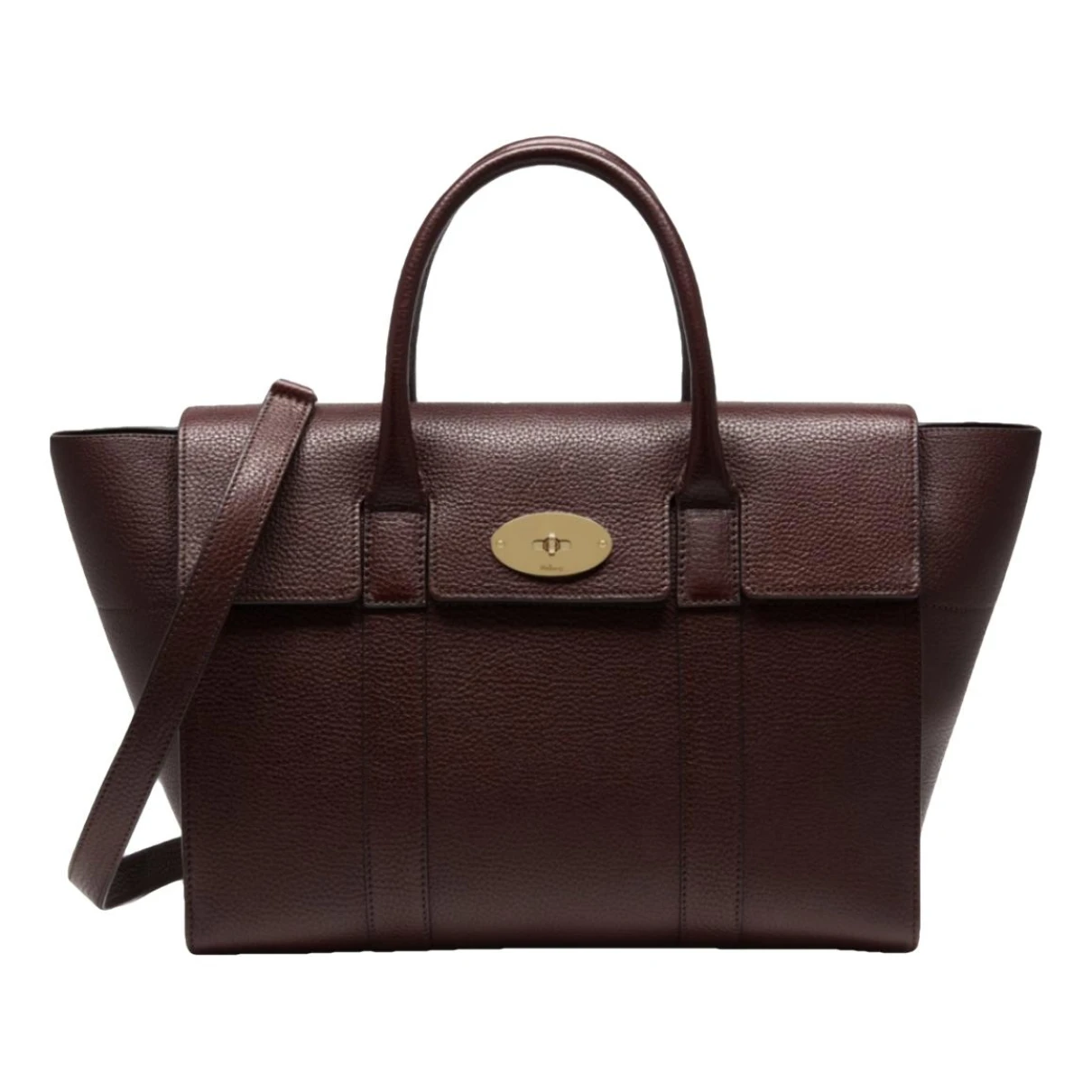 Pre-owned Mulberry Bayswater Leather Handbag In Burgundy