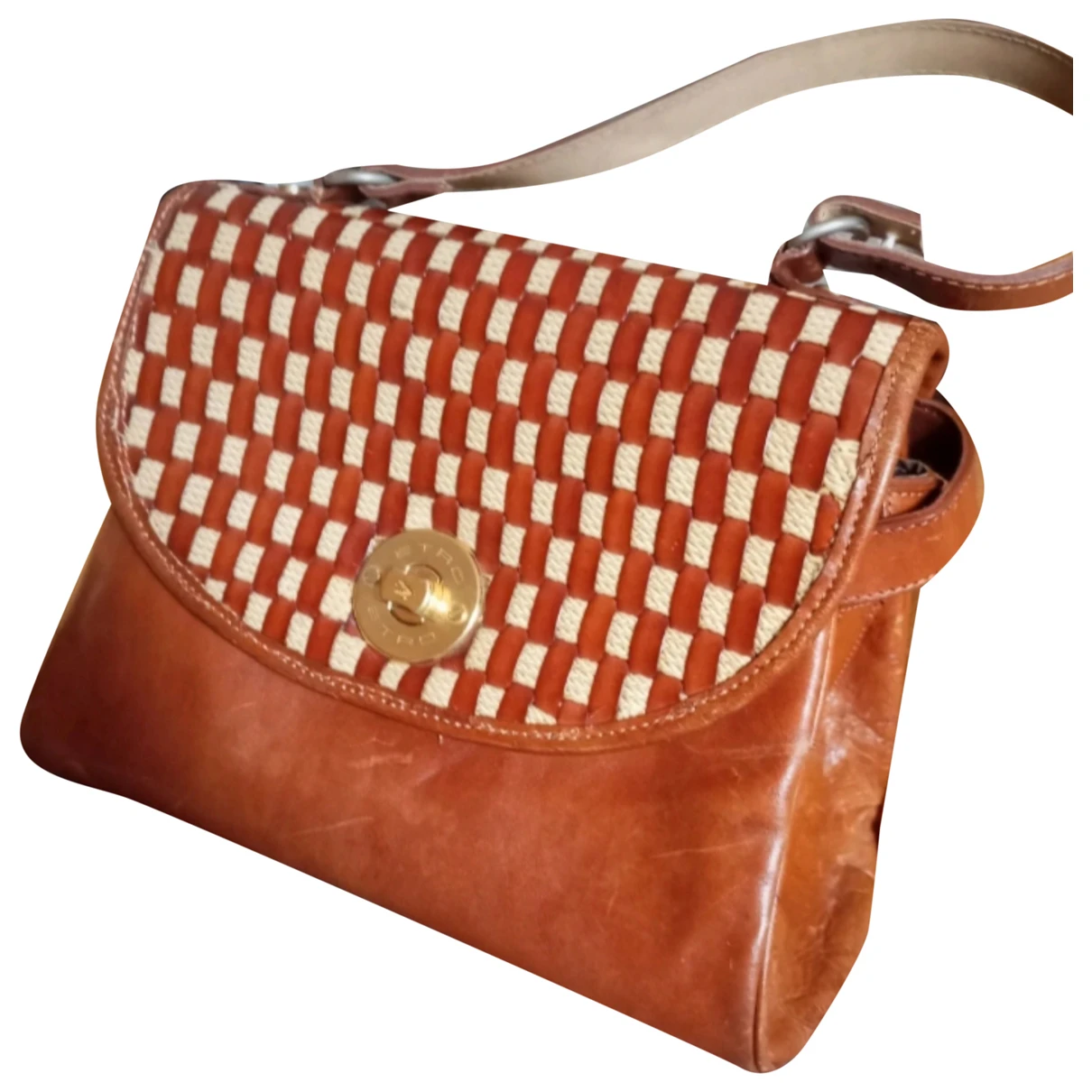 Pre-owned Etro Leather Handbag In Camel