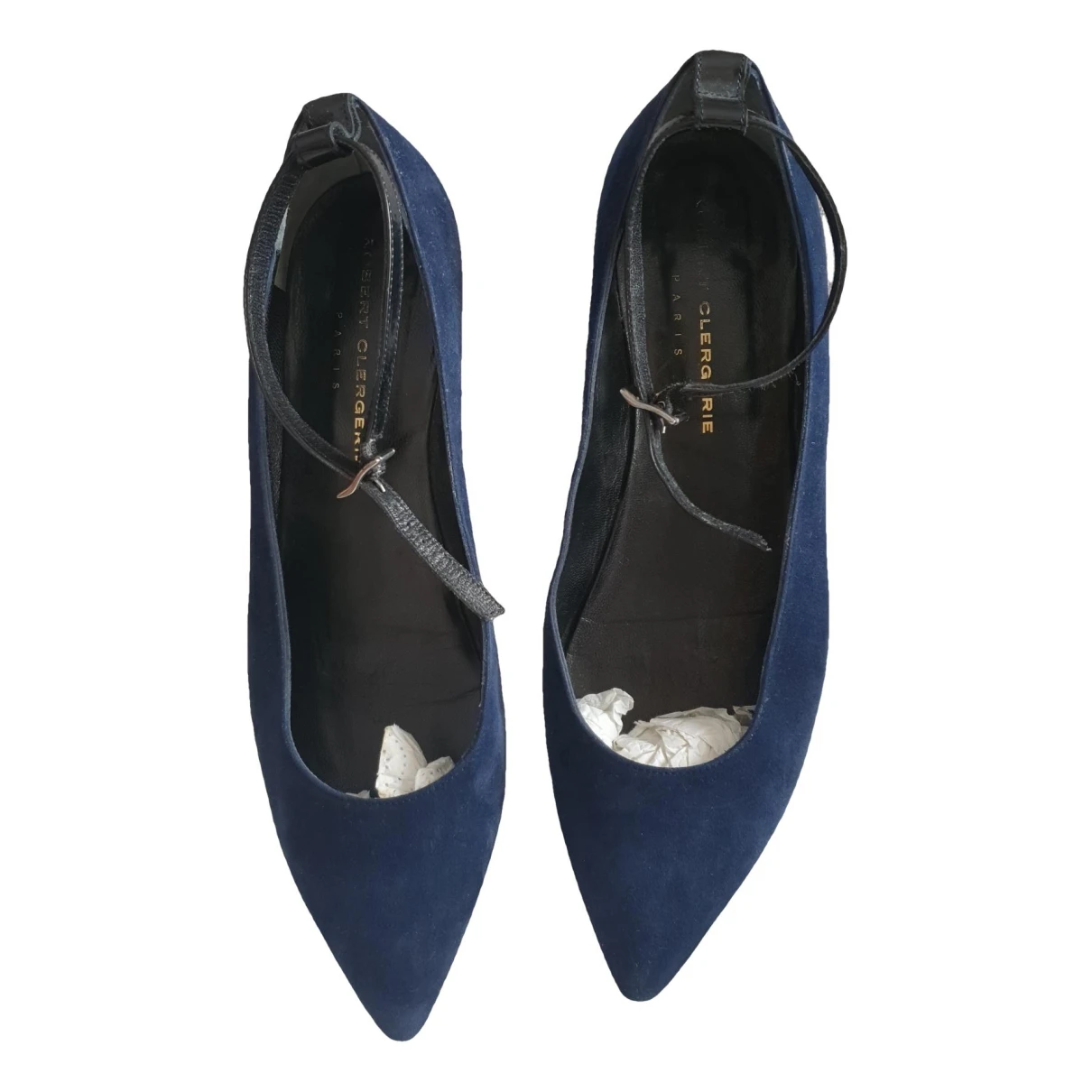 Pre-owned Robert Clergerie Ballet Flats In Blue