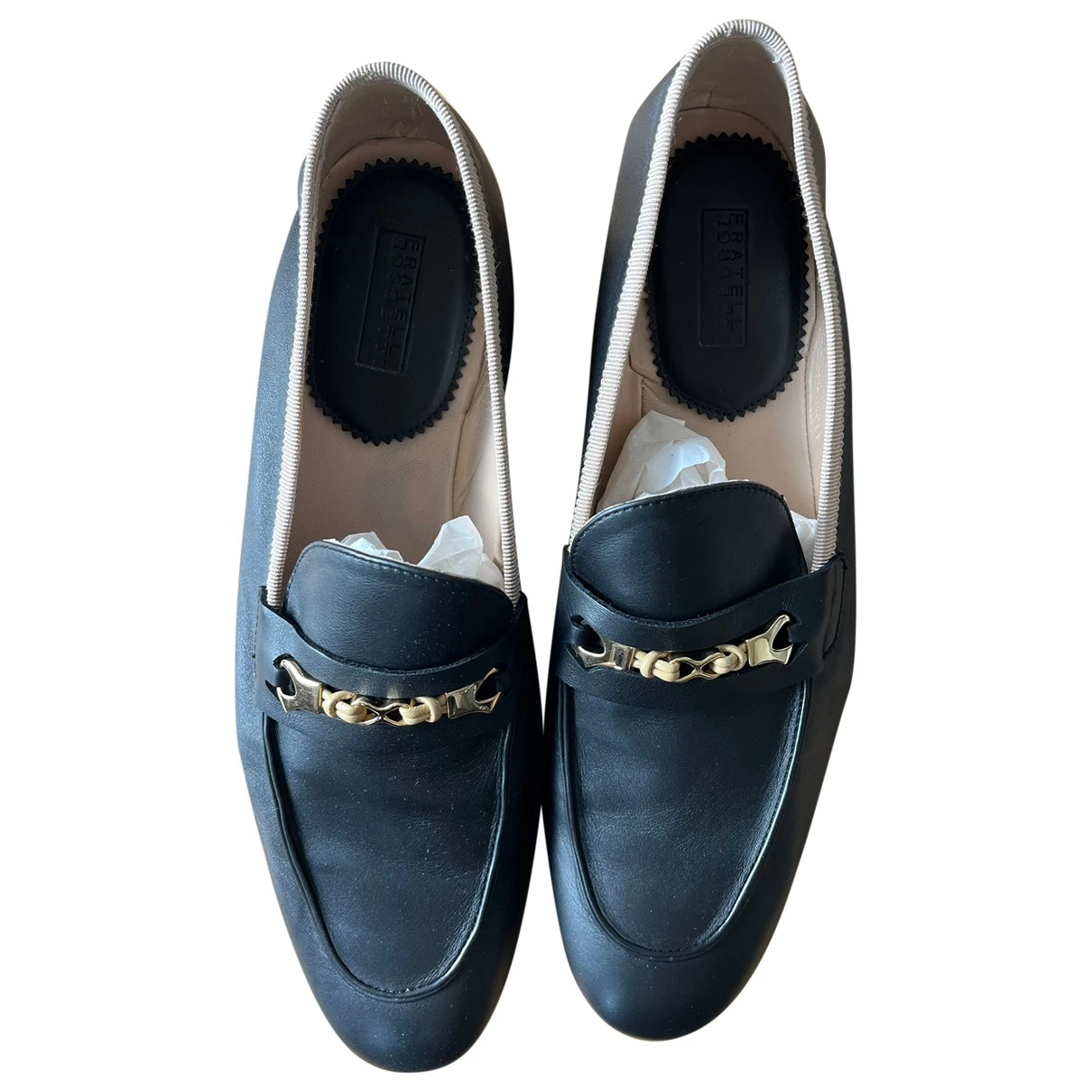 Pre-owned Fratelli Rossetti Leather Flats In Black