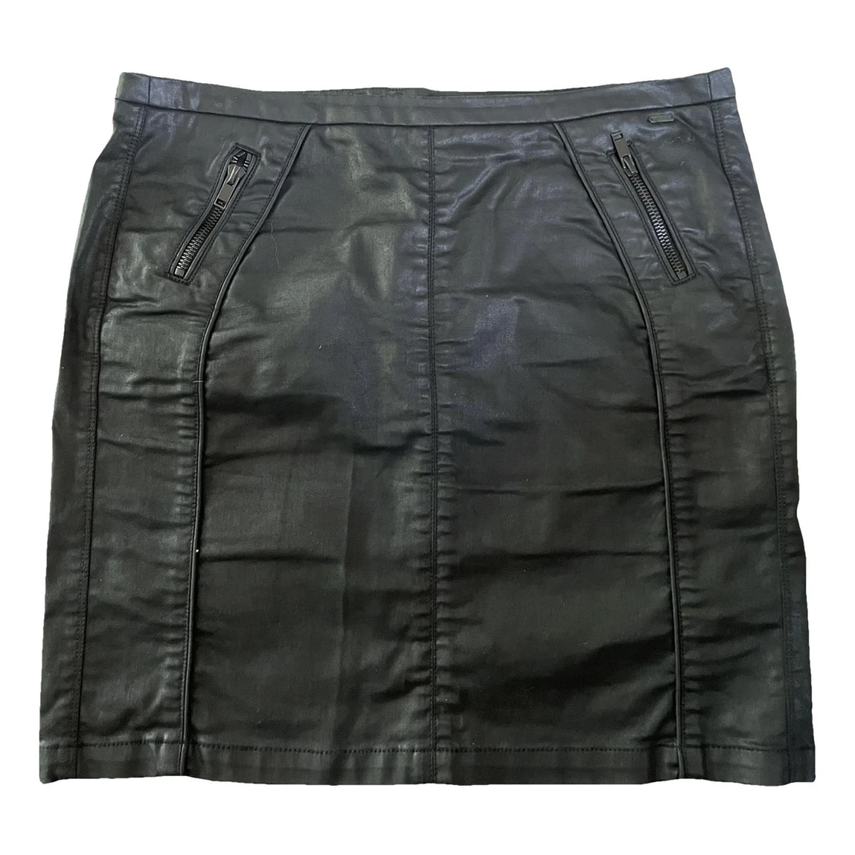 Pre-owned Ikks Mini Skirt In Black