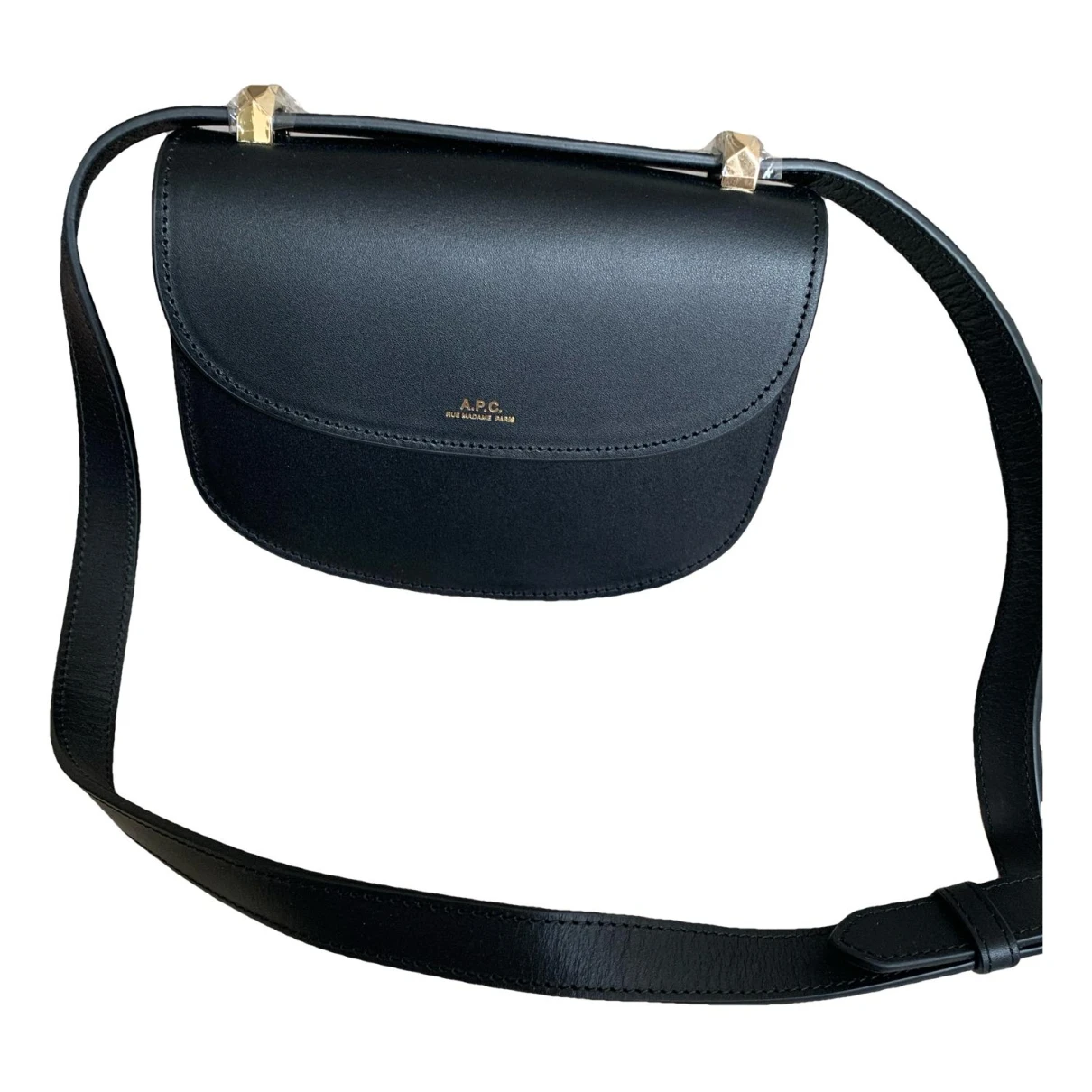 Pre-owned Apc Genève Leather Handbag In Black