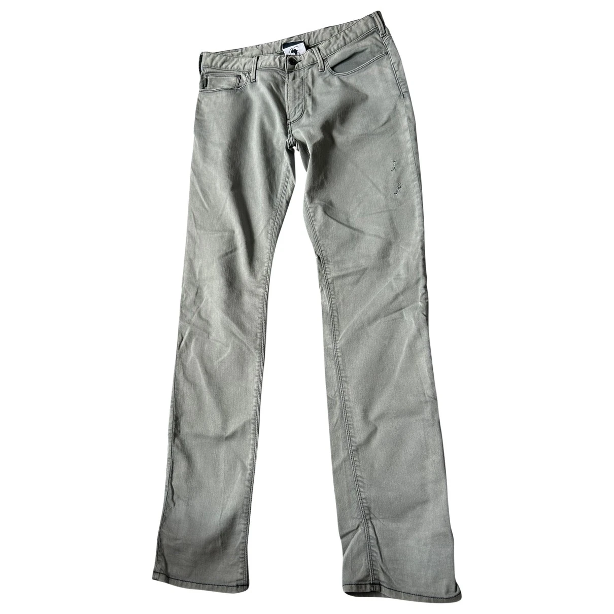 Pre-owned Armani Jeans Trousers In Grey