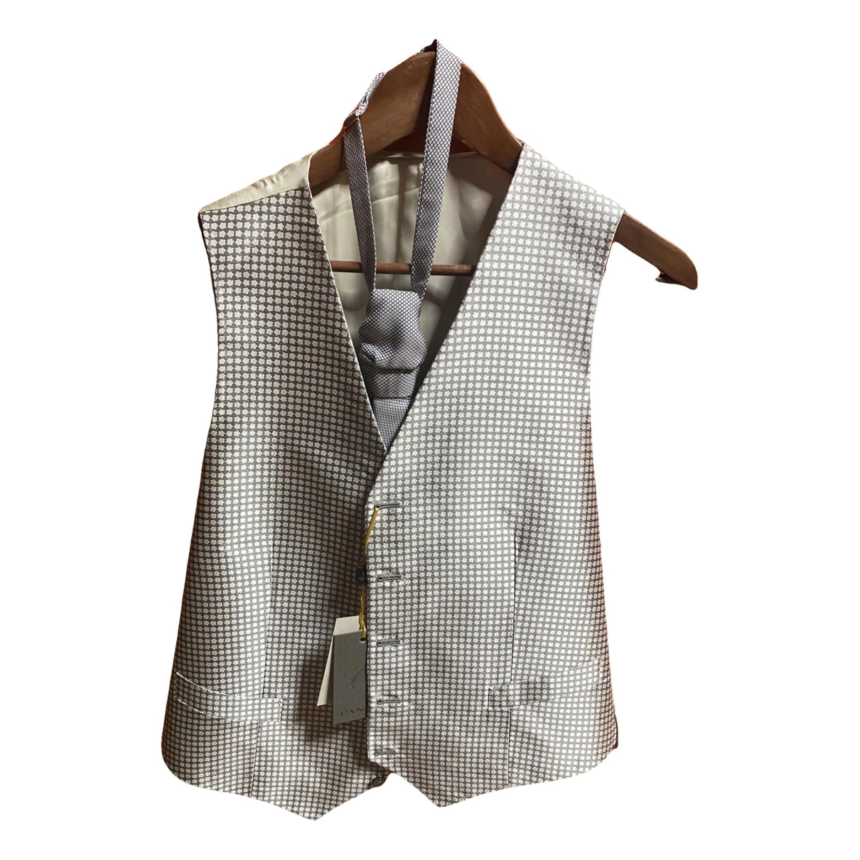 Pre-owned Canali Silk Vest In Grey