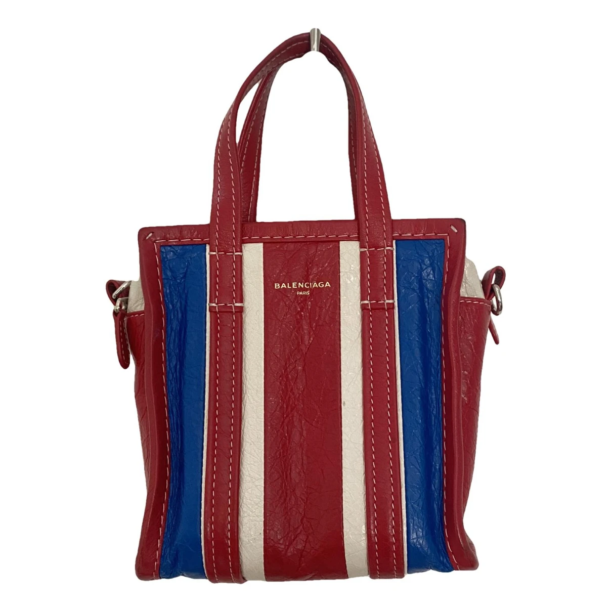Pre-owned Balenciaga Bazar Bag Leather Crossbody Bag In Red