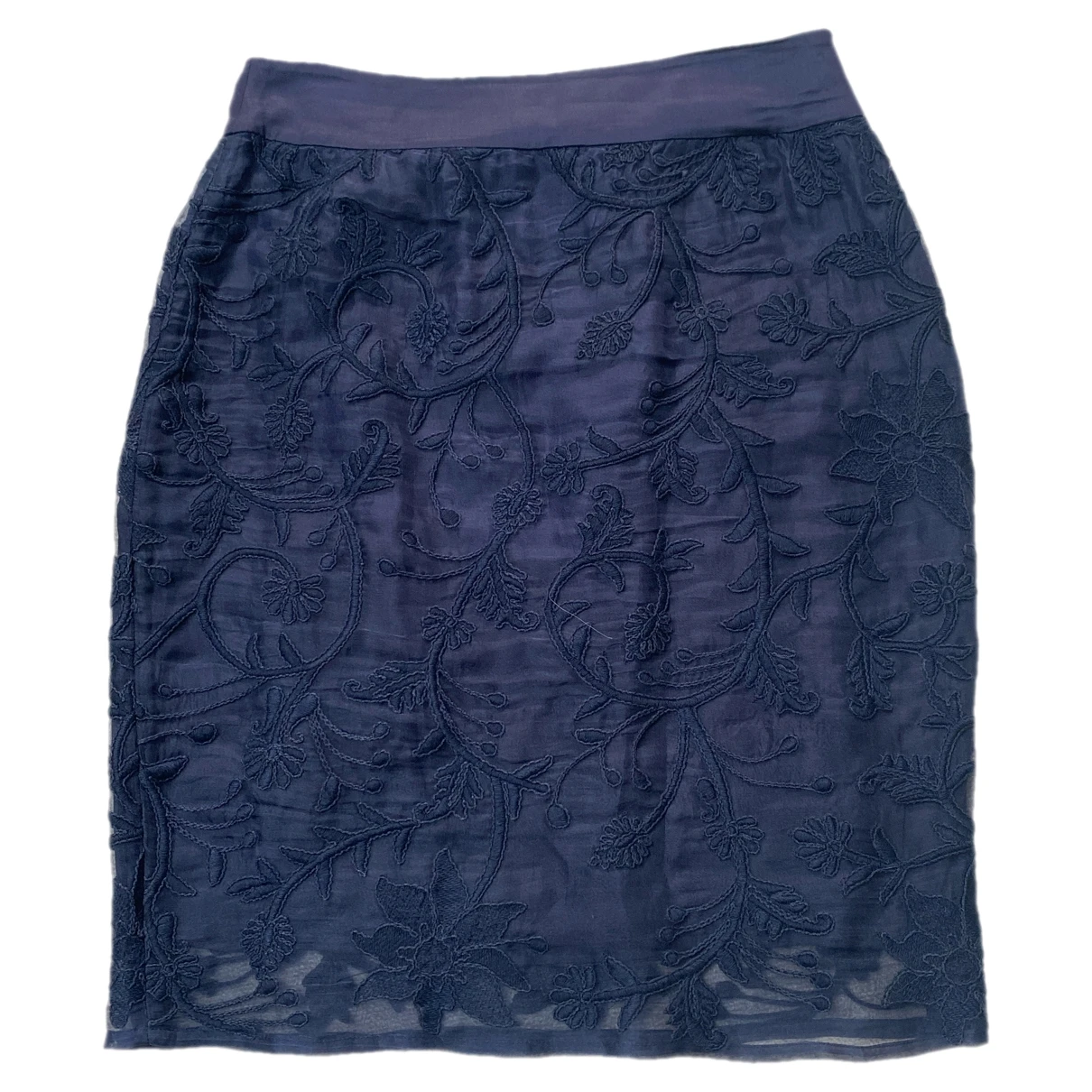 Pre-owned Ermanno Scervino Silk Mid-length Skirt In Blue