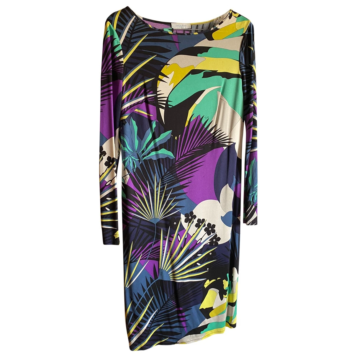 Pre-owned Emilio Pucci Silk Mid-length Dress In Multicolour