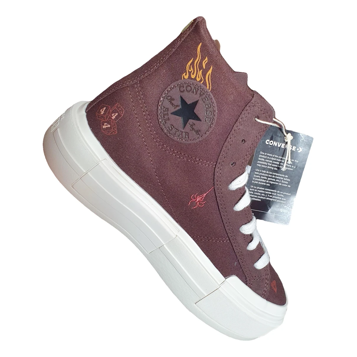 Pre-owned Converse Cloth Trainers In Brown