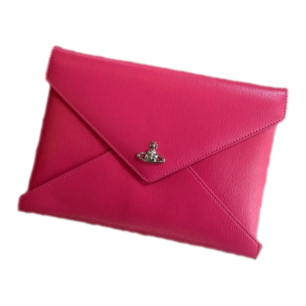 Pre-owned Vivienne Westwood Leather Clutch Bag In Pink