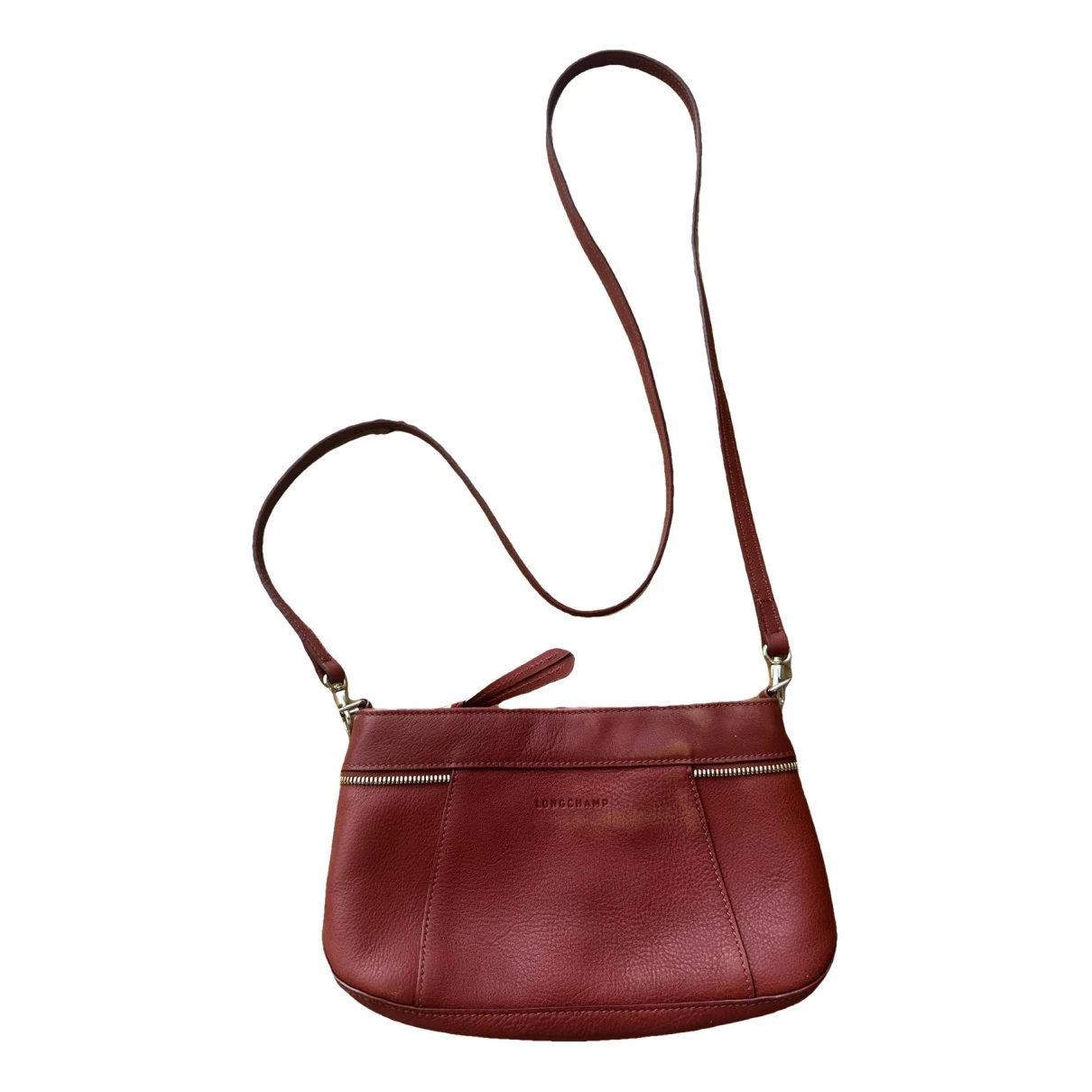 Pre-owned Longchamp Leather Handbag In Red