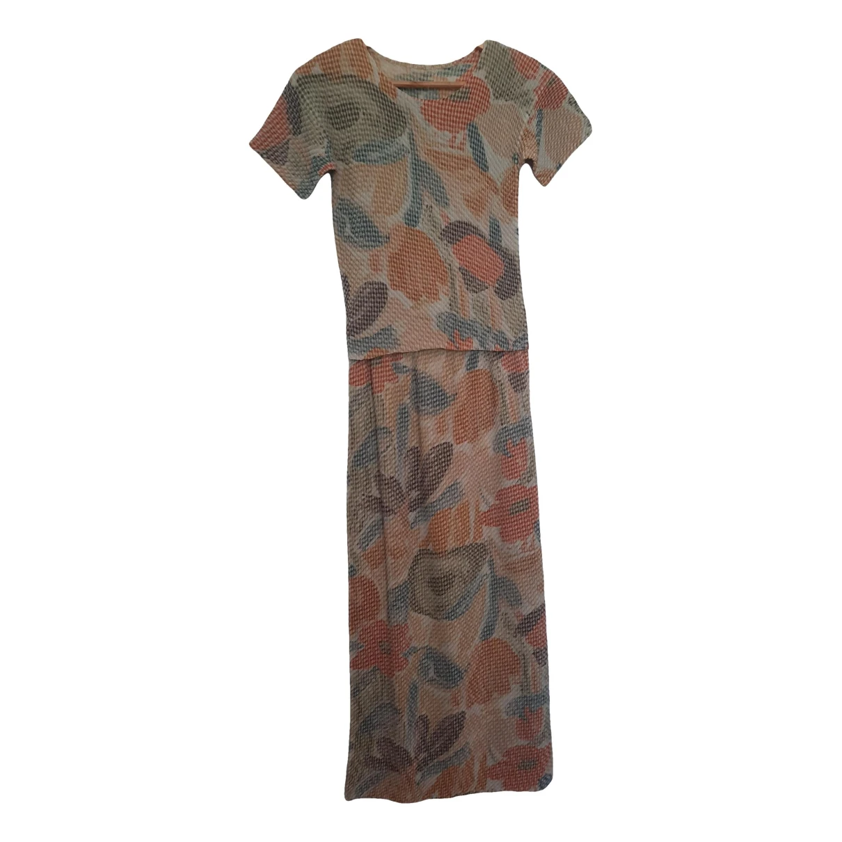 Pre-owned Issey Miyake Maxi Dress In Multicolour