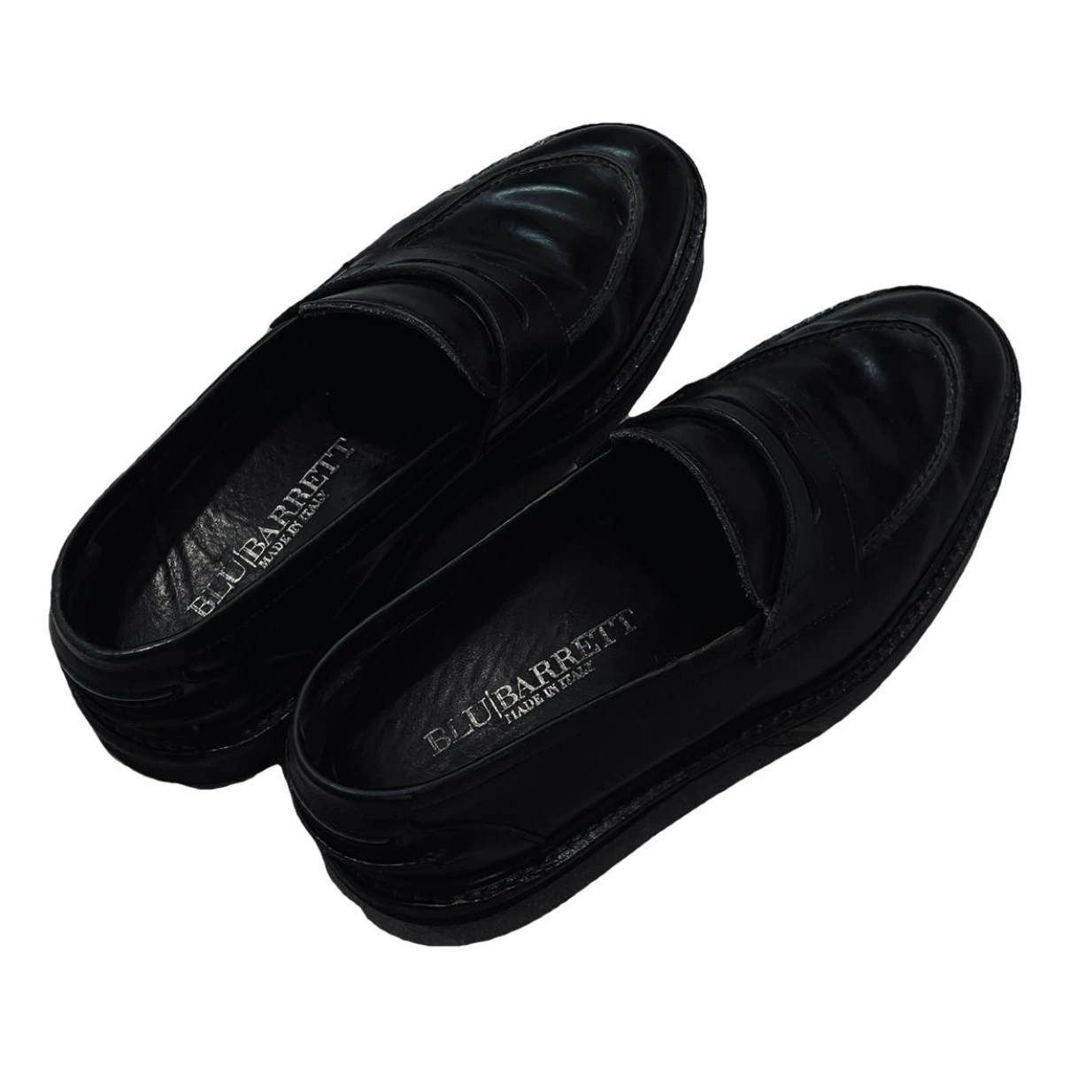 Pre-owned Barrett Leather Flats In Black