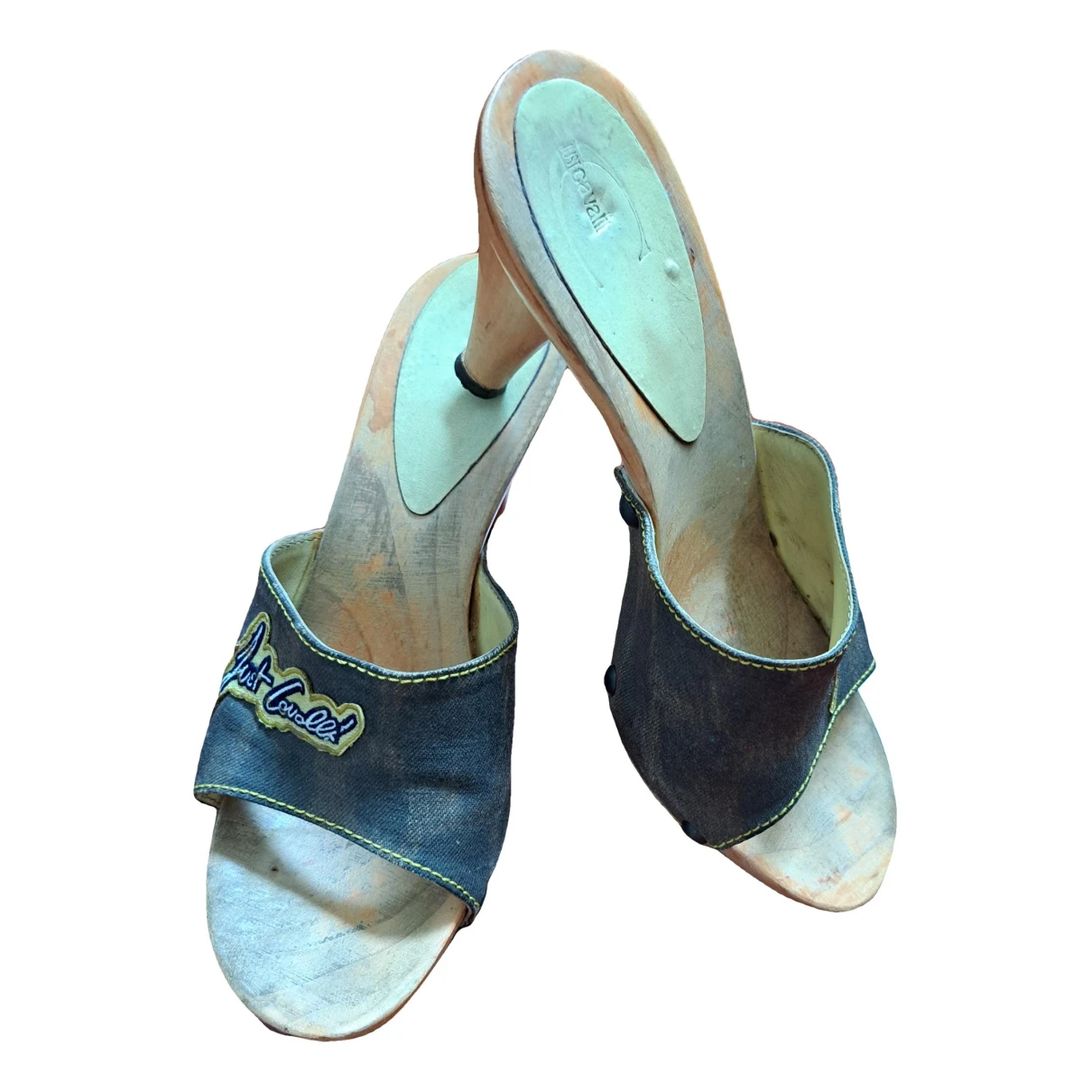 Pre-owned Just Cavalli Leather Mules & Clogs In Other