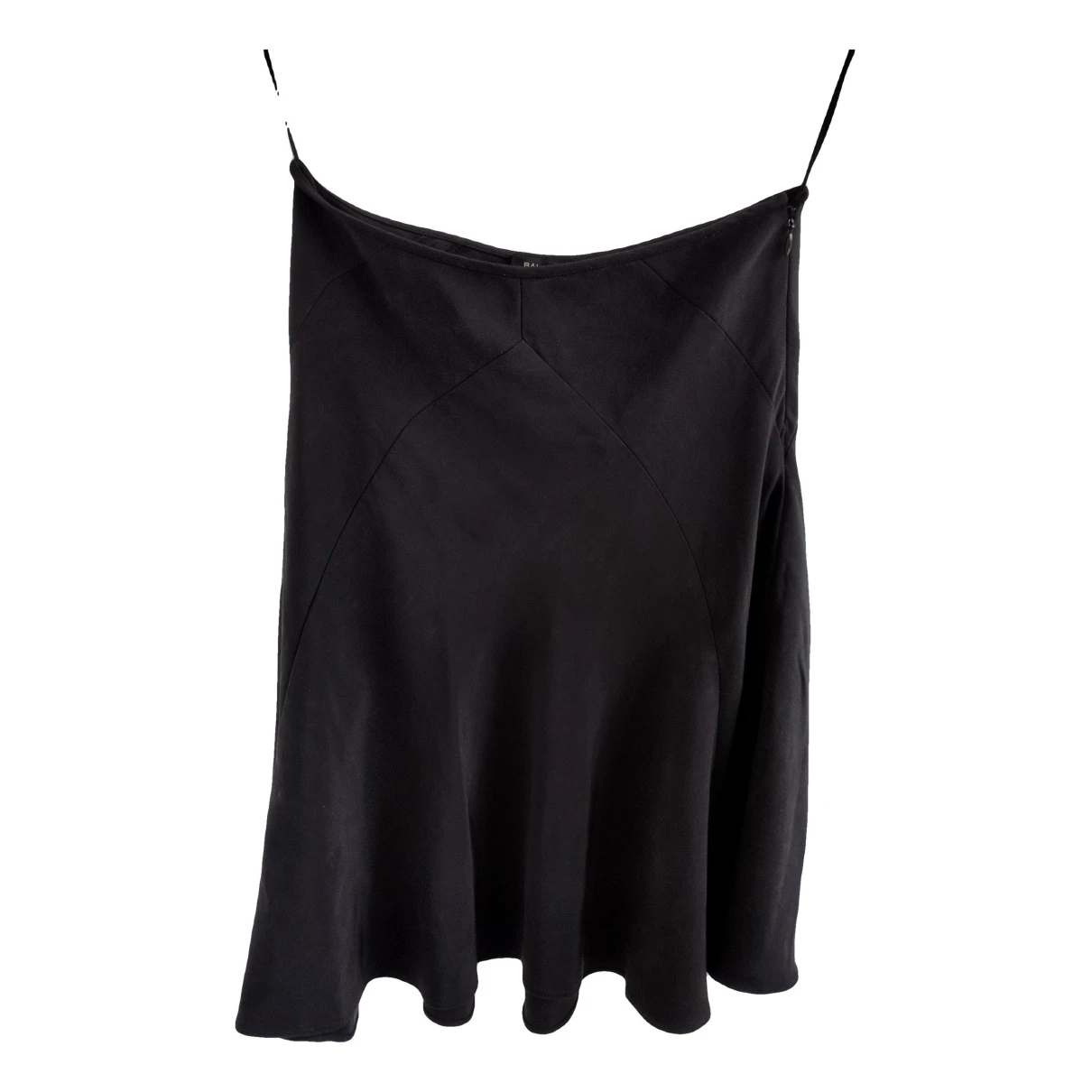 Pre-owned Balenciaga Silk Skirt In Black