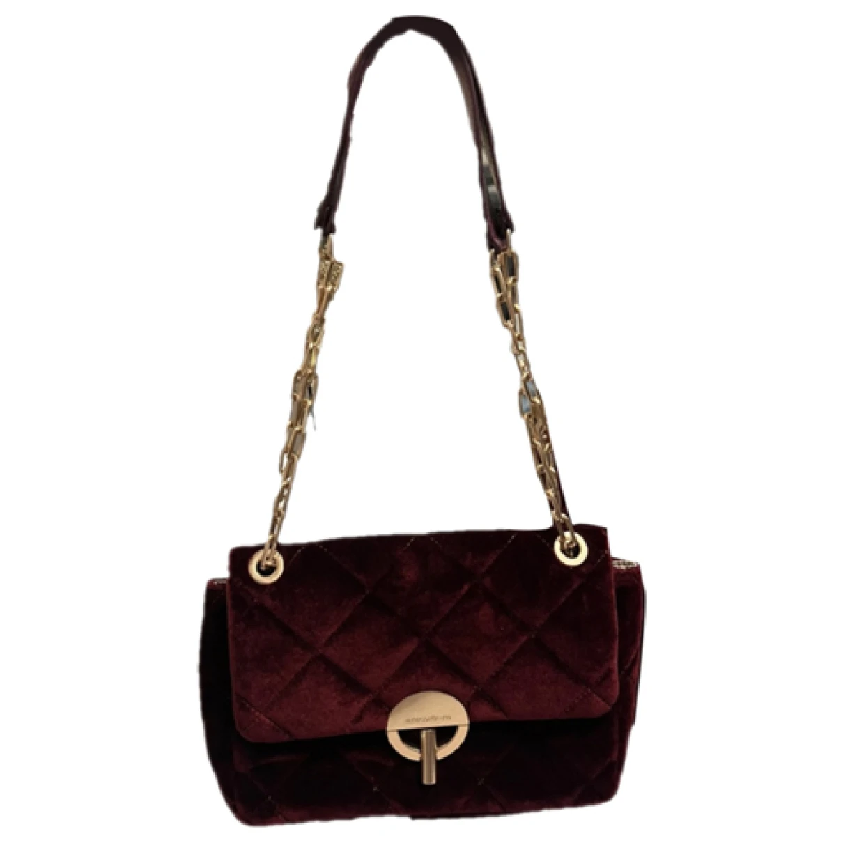 Pre-owned Vanessa Bruno Velvet Handbag In Burgundy