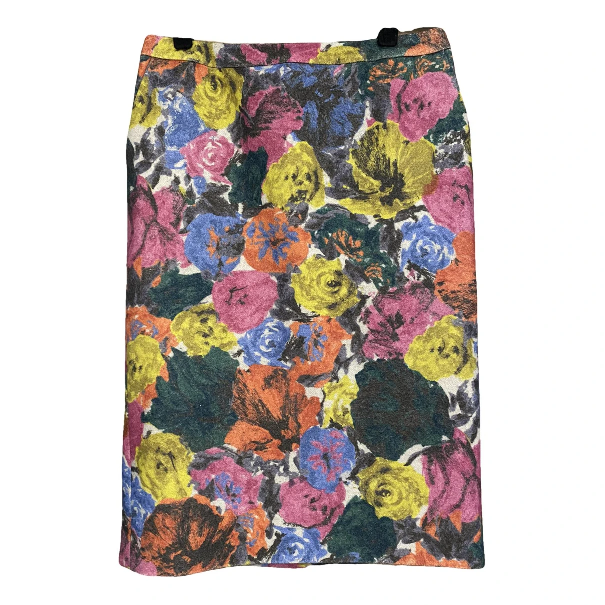 Pre-owned Dries Van Noten Wool Mid-length Skirt In Multicolour