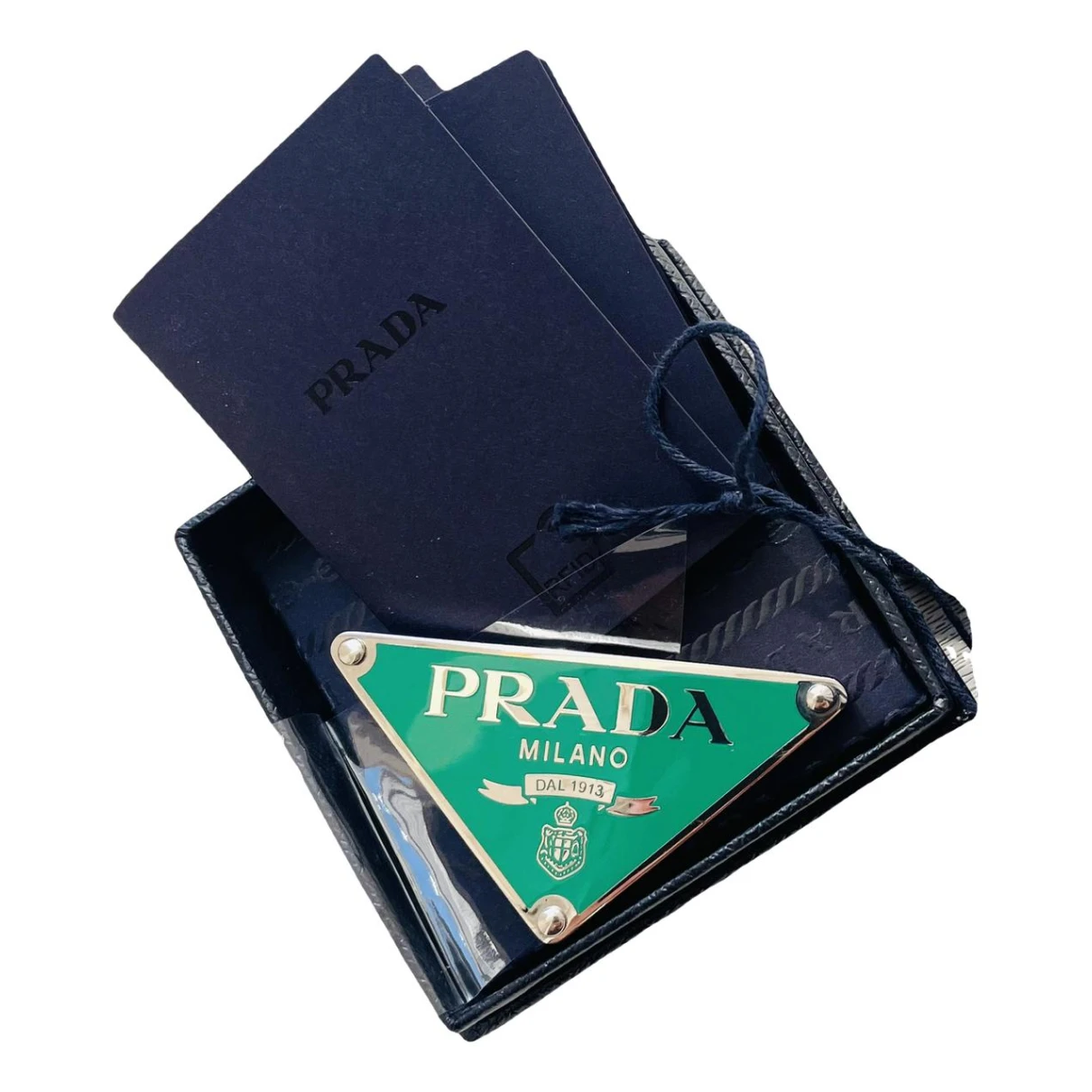 Pre-owned Prada Belt In Green