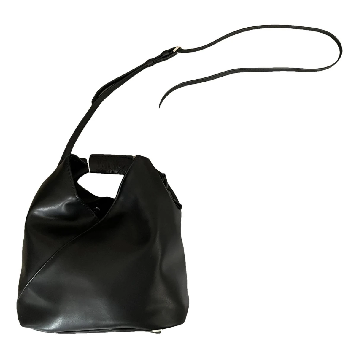 Pre-owned Mm6 Maison Margiela Japanese Leather Crossbody Bag In Black