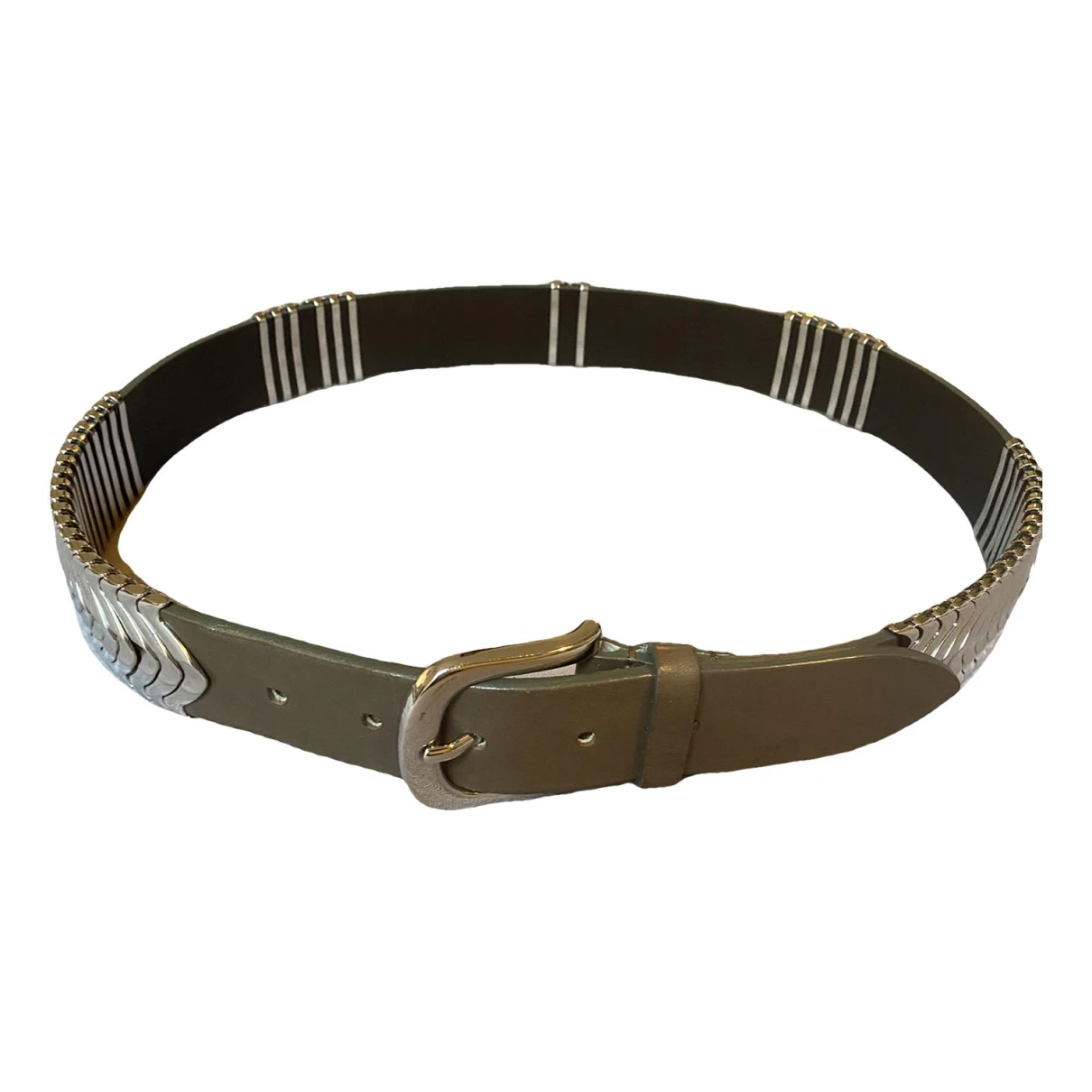 Pre-owned Isabel Marant Leather Belt In Khaki