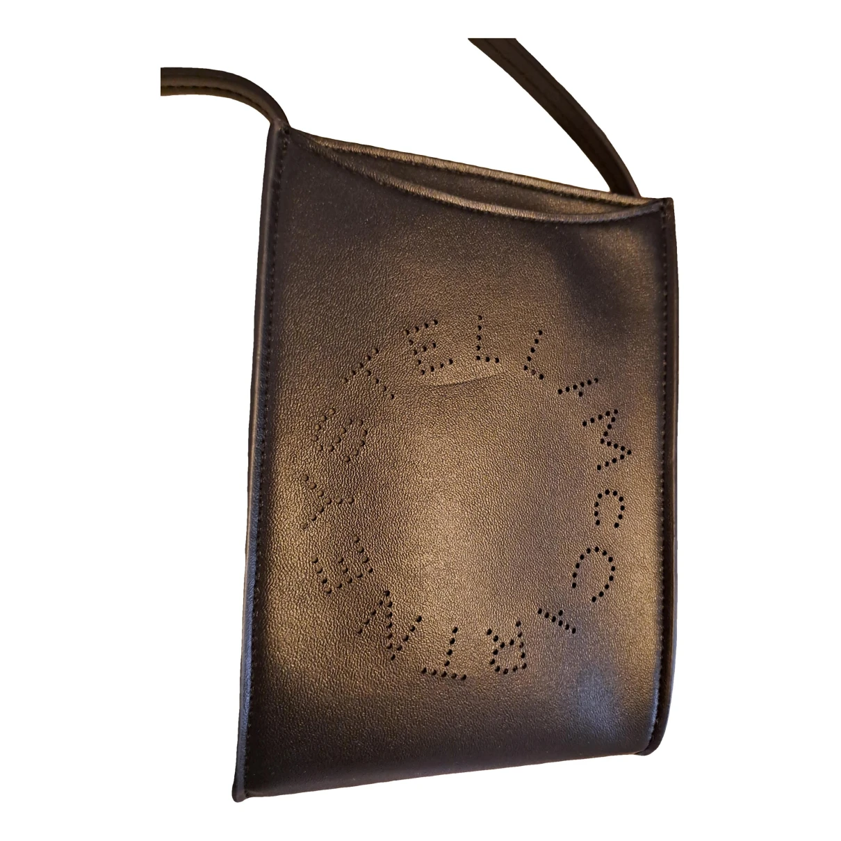 Pre-owned Stella Mccartney Vegan Leather Crossbody Bag In Black