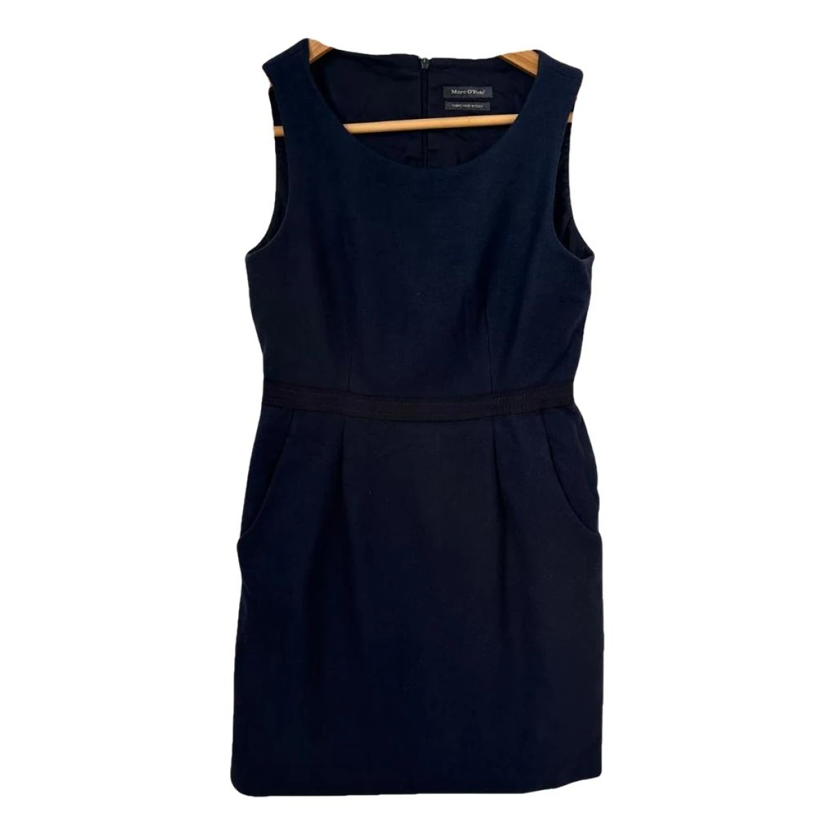Pre-owned Marc O'polo Wool Mid-length Dress In Navy