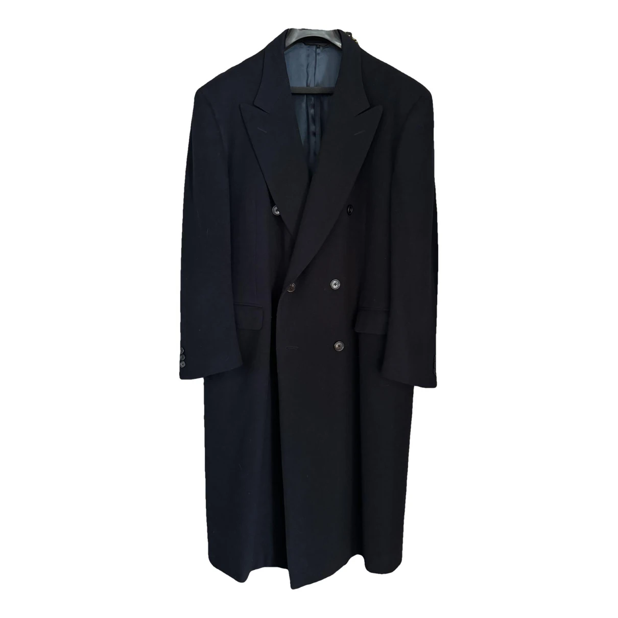 Pre-owned Burberry Cashmere Coat In Blue