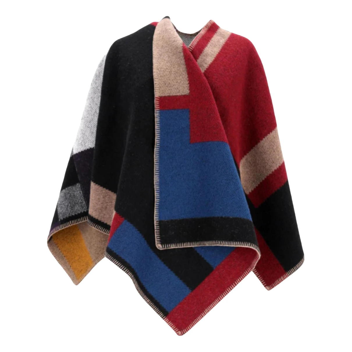 Pre-owned Burberry Cashmere Coat In Multicolour