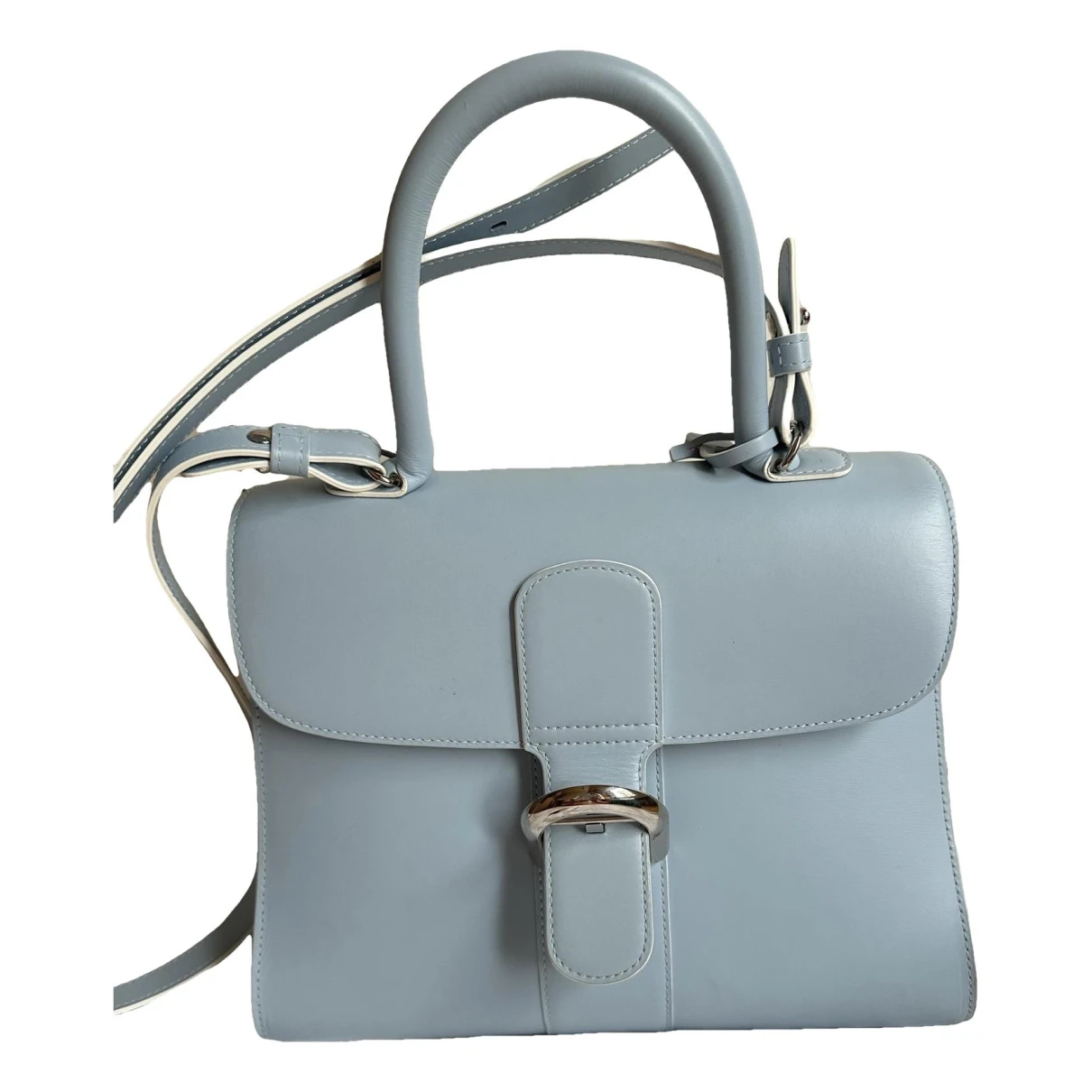 Pre-owned Delvaux Brillant Leather Bag In Blue