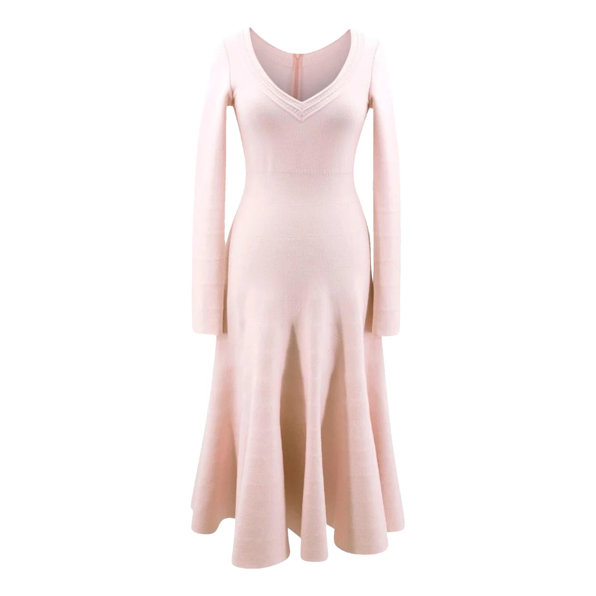 Pre-owned Alaïa Wool Dress In Pink