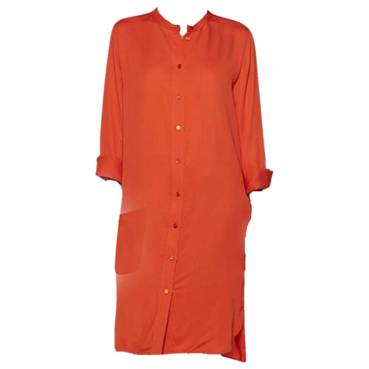Pre-owned Stella Mccartney Silk Dress In Orange