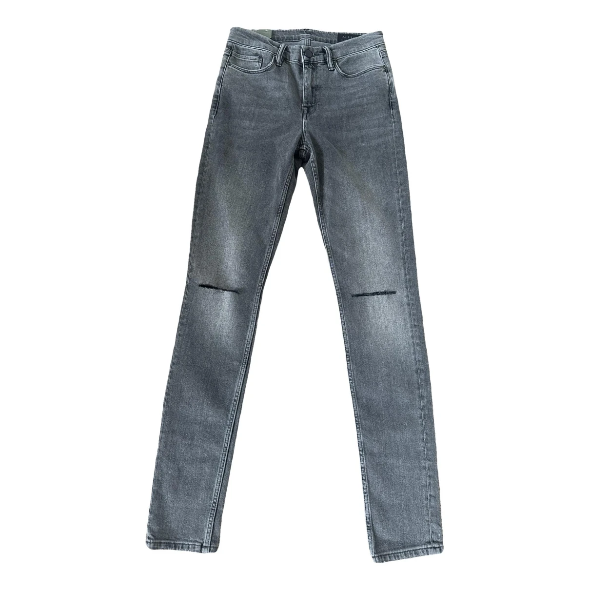 Pre-owned Allsaints Slim Jeans In Grey