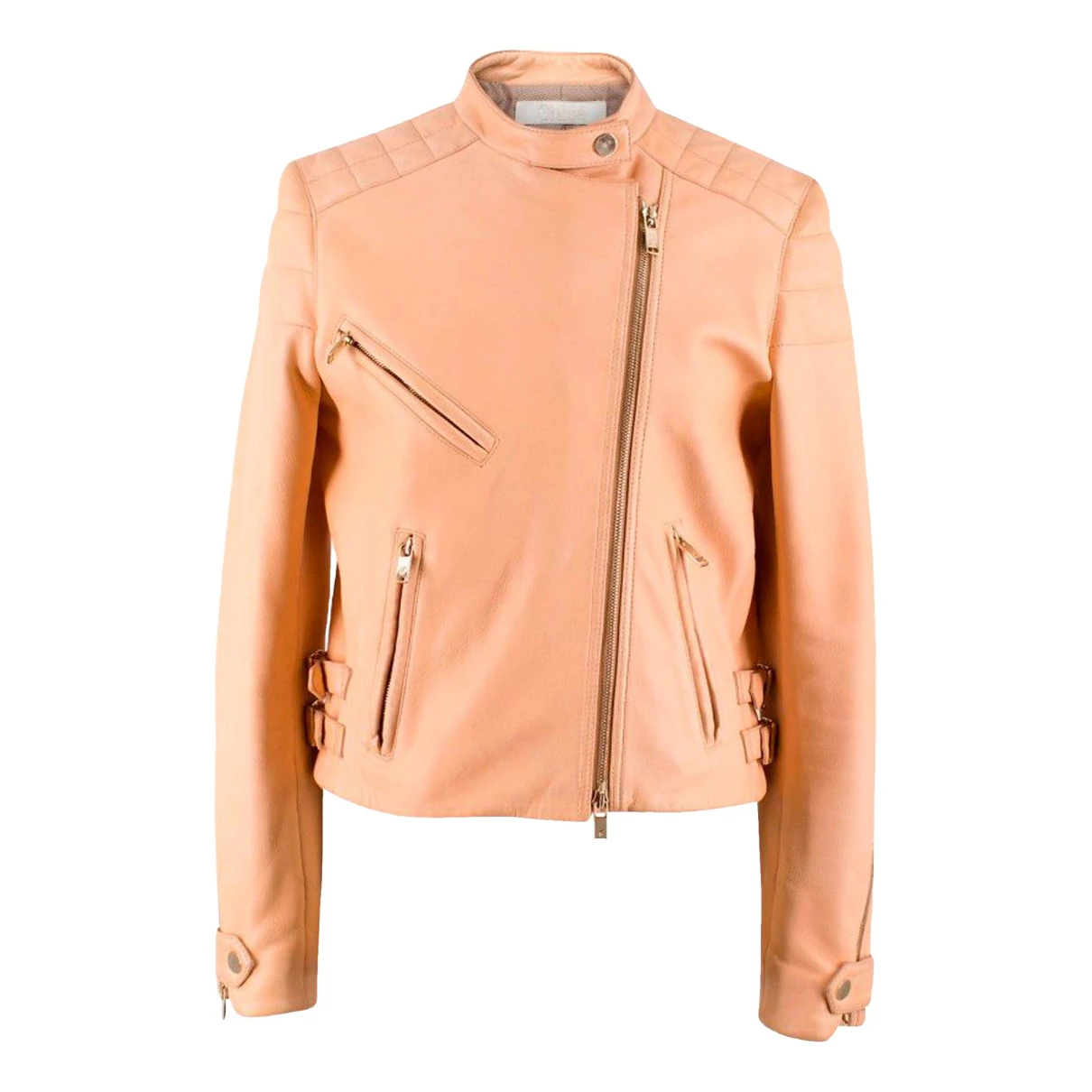 Pre-owned Chloé Leather Jacket In Pink