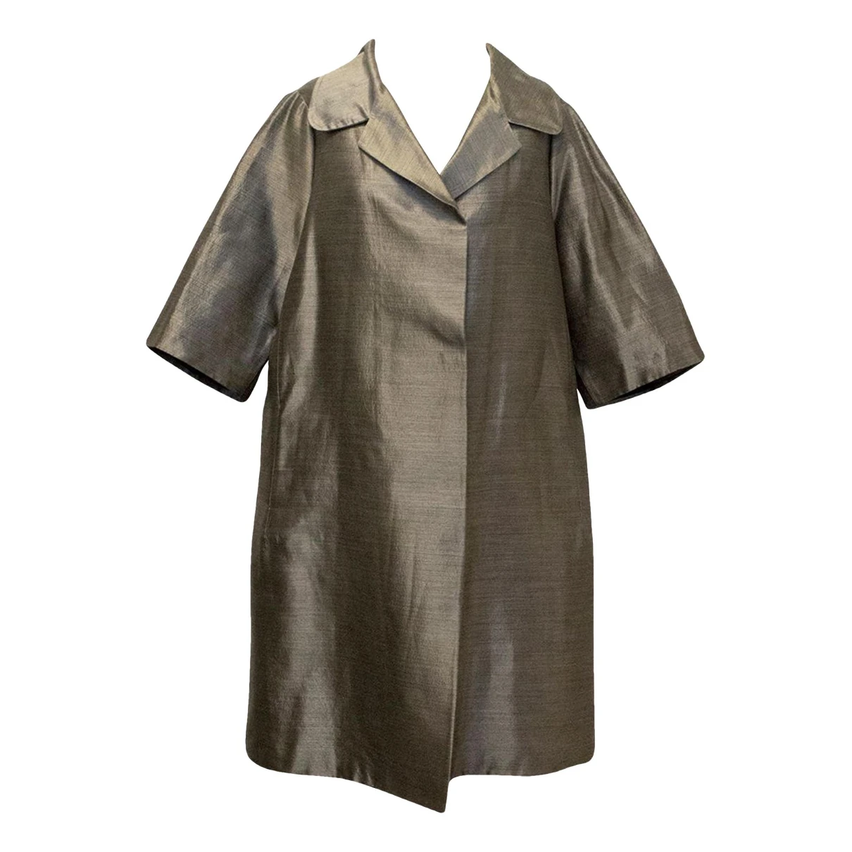 Pre-owned Marni Silk Coat In Grey