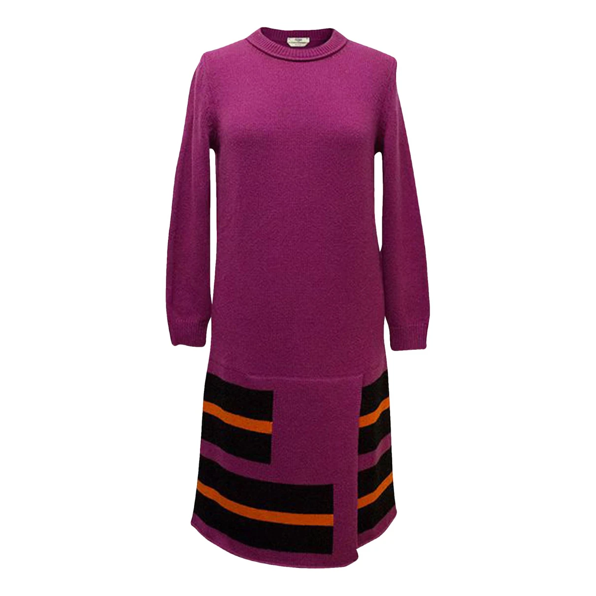 Pre-owned Fendi Cashmere Dress In Multicolour