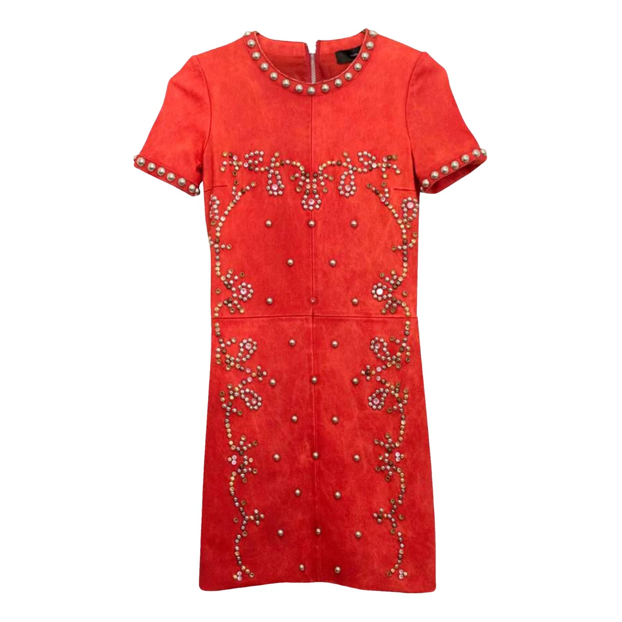 Pre-owned Isabel Marant Leather Dress In Red