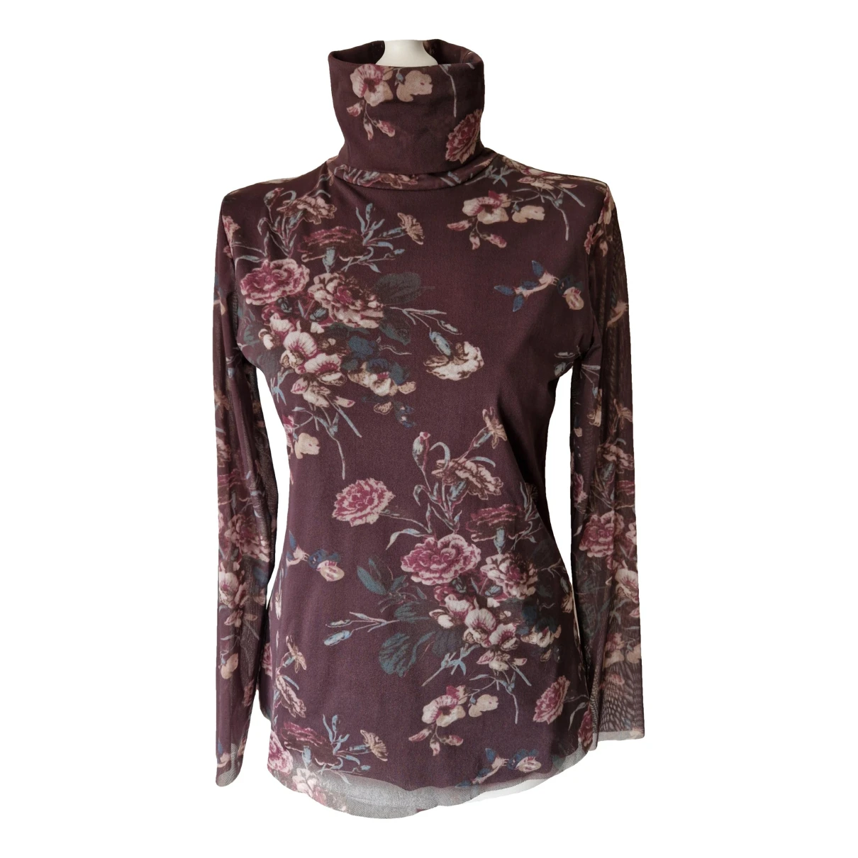 Pre-owned Ganni Blouse In Brown