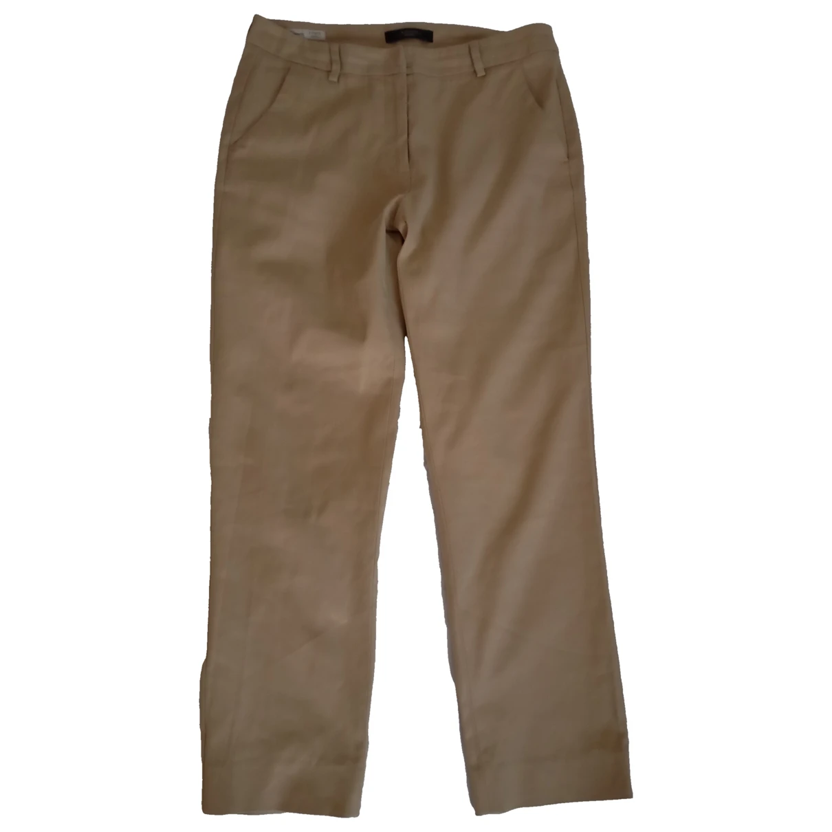Pre-owned Max Mara Straight Pants In Camel