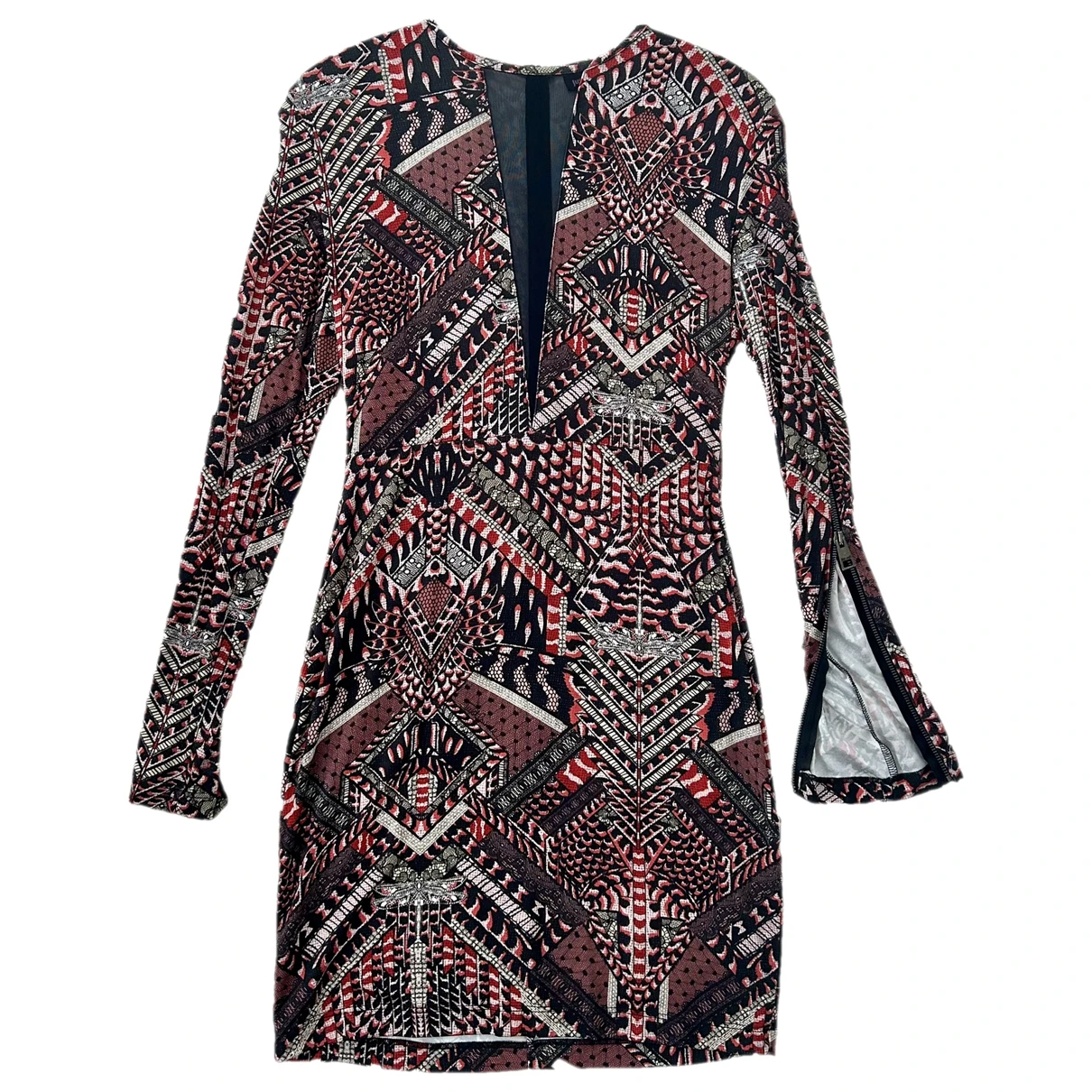 Pre-owned Just Cavalli Mini Dress In Red