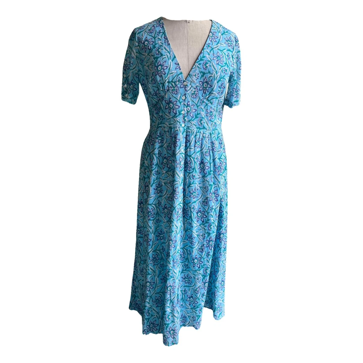 Pre-owned Antik Batik Maxi Dress In Turquoise
