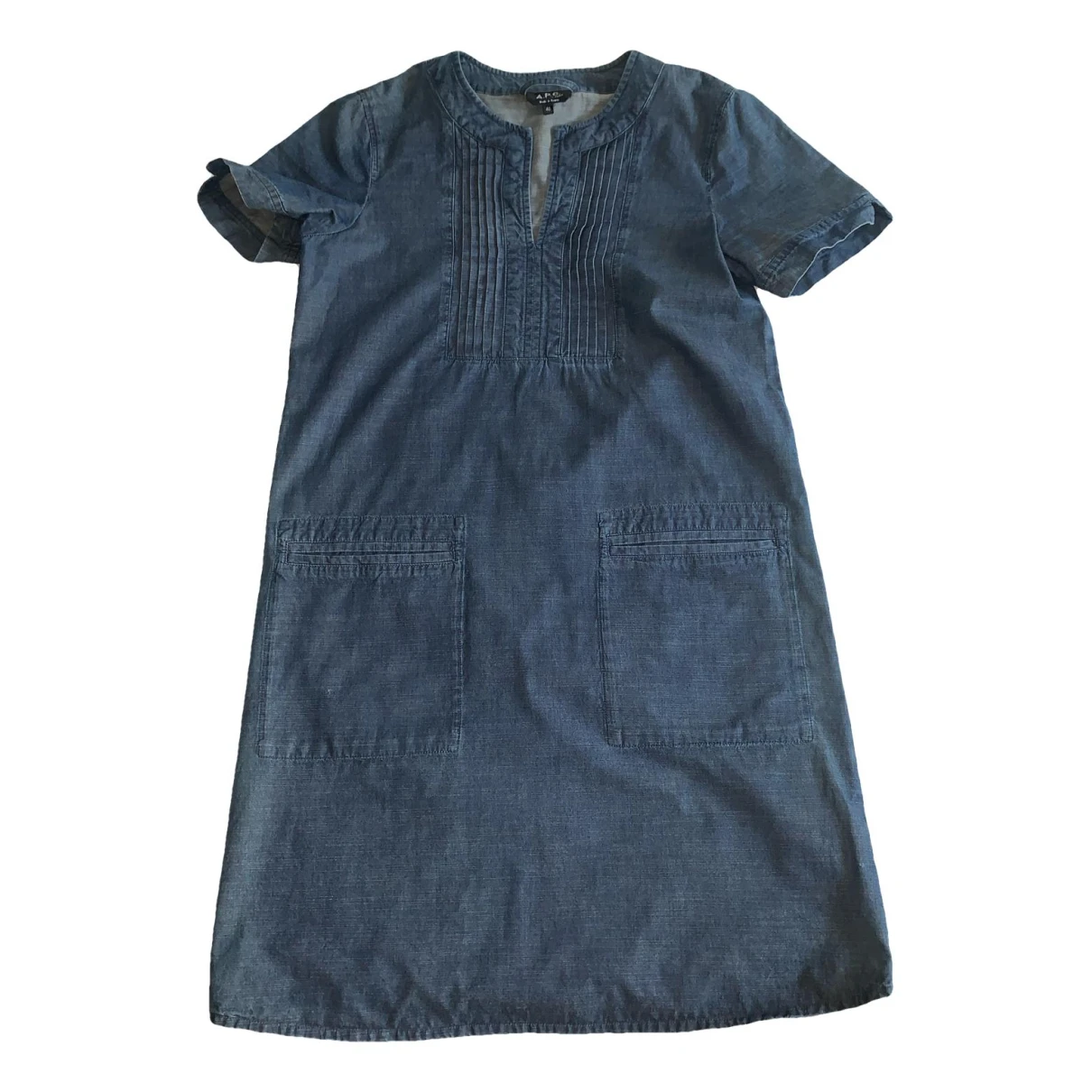 Pre-owned Apc Mid-length Dress In Blue