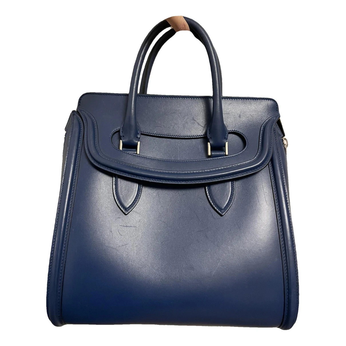 Pre-owned Alexander Mcqueen Heroine Leather Handbag In Blue