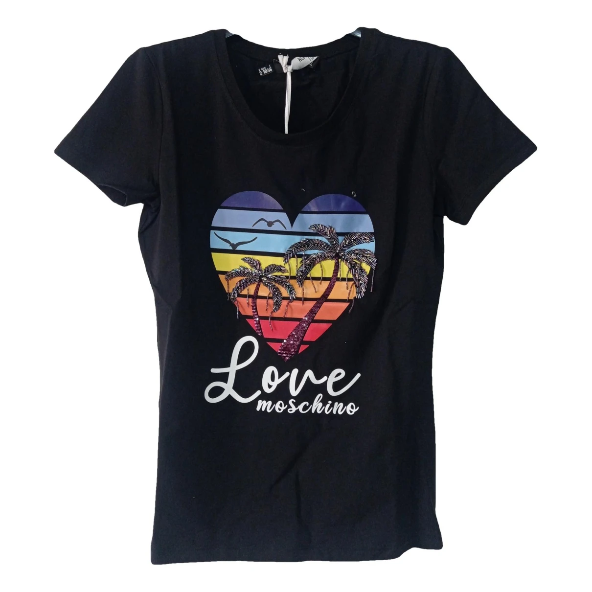 Pre-owned Moschino Love T-shirt In Black