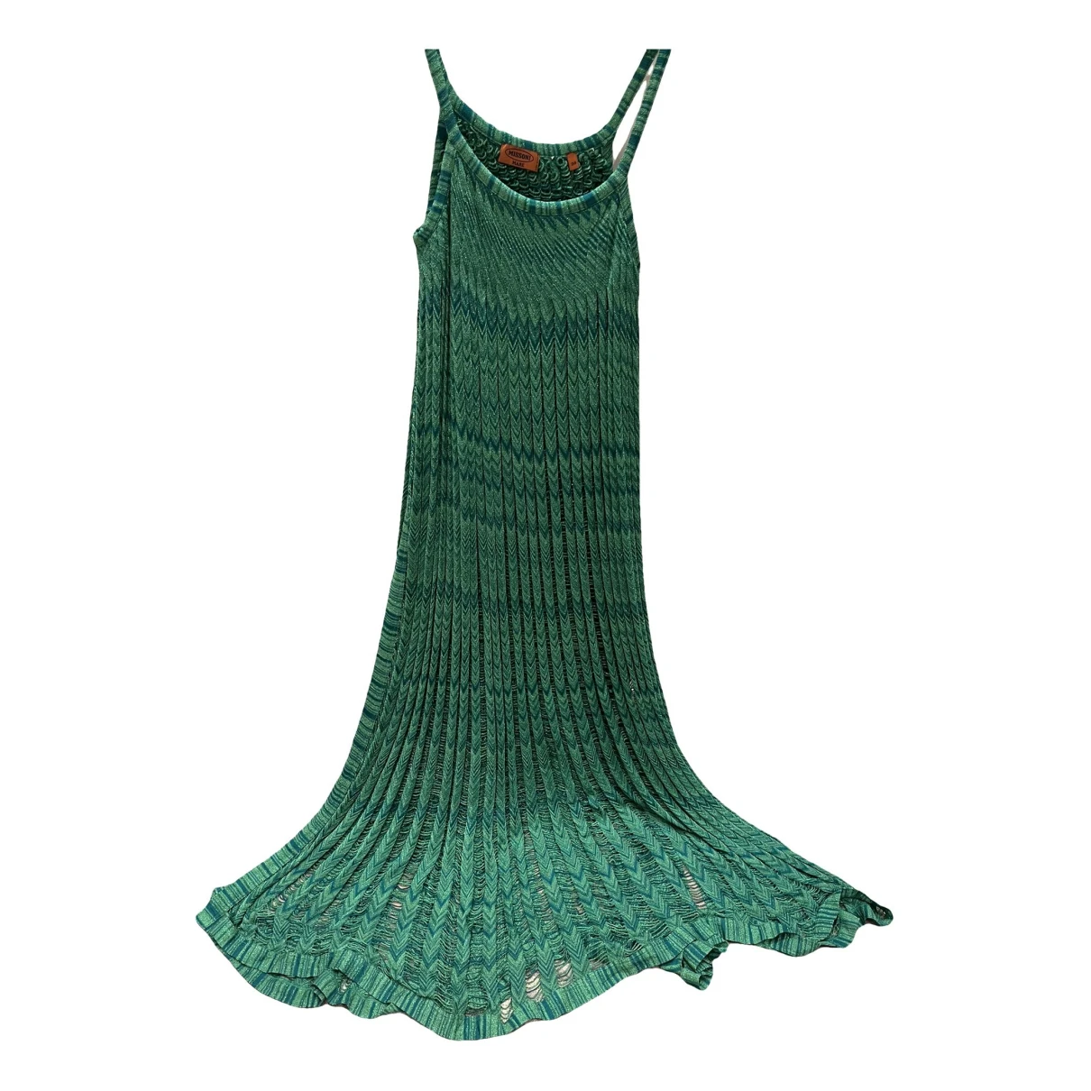 Pre-owned Missoni Silk Maxi Dress In Green